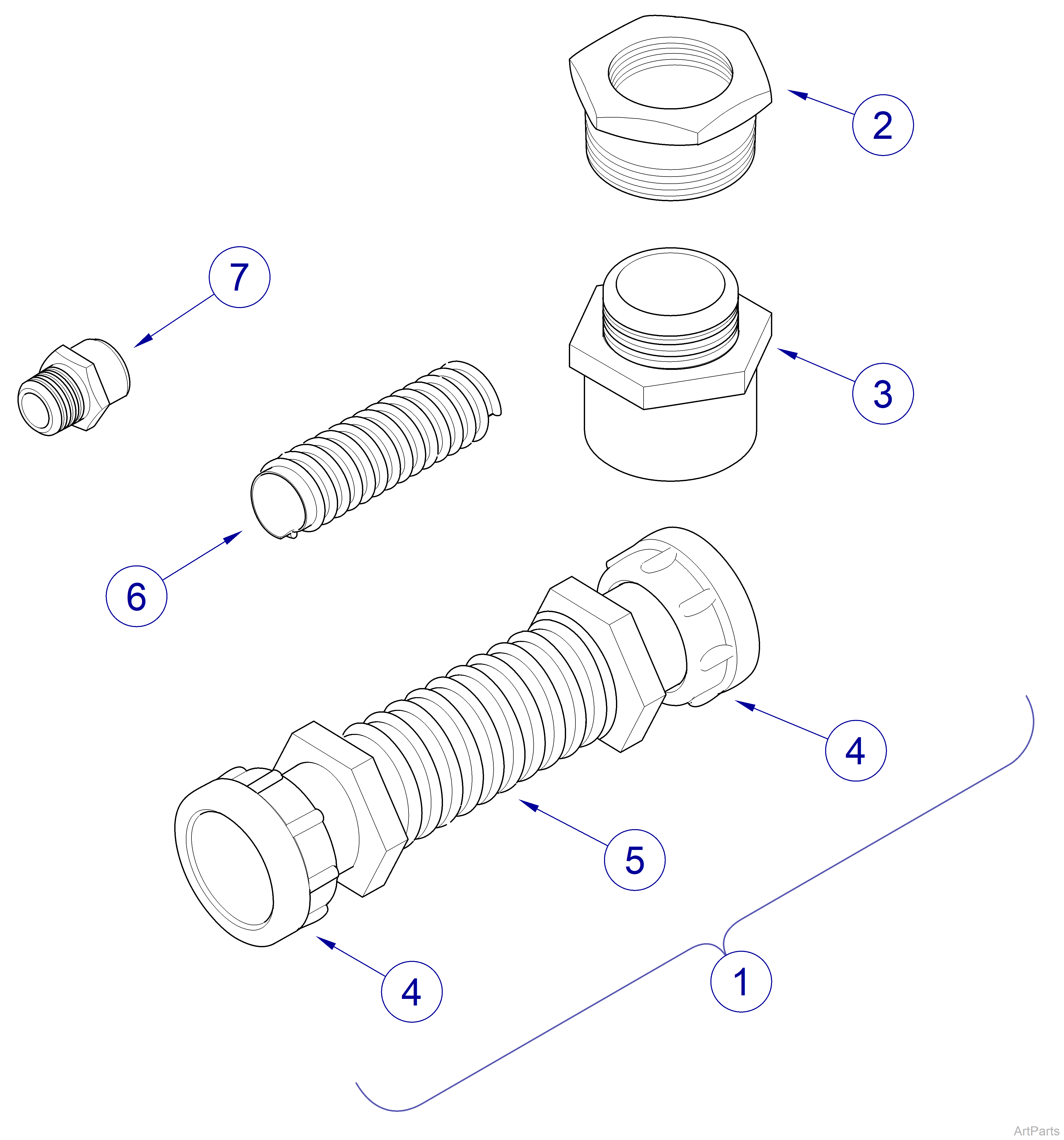 PowerVac P Separator Loose Parts