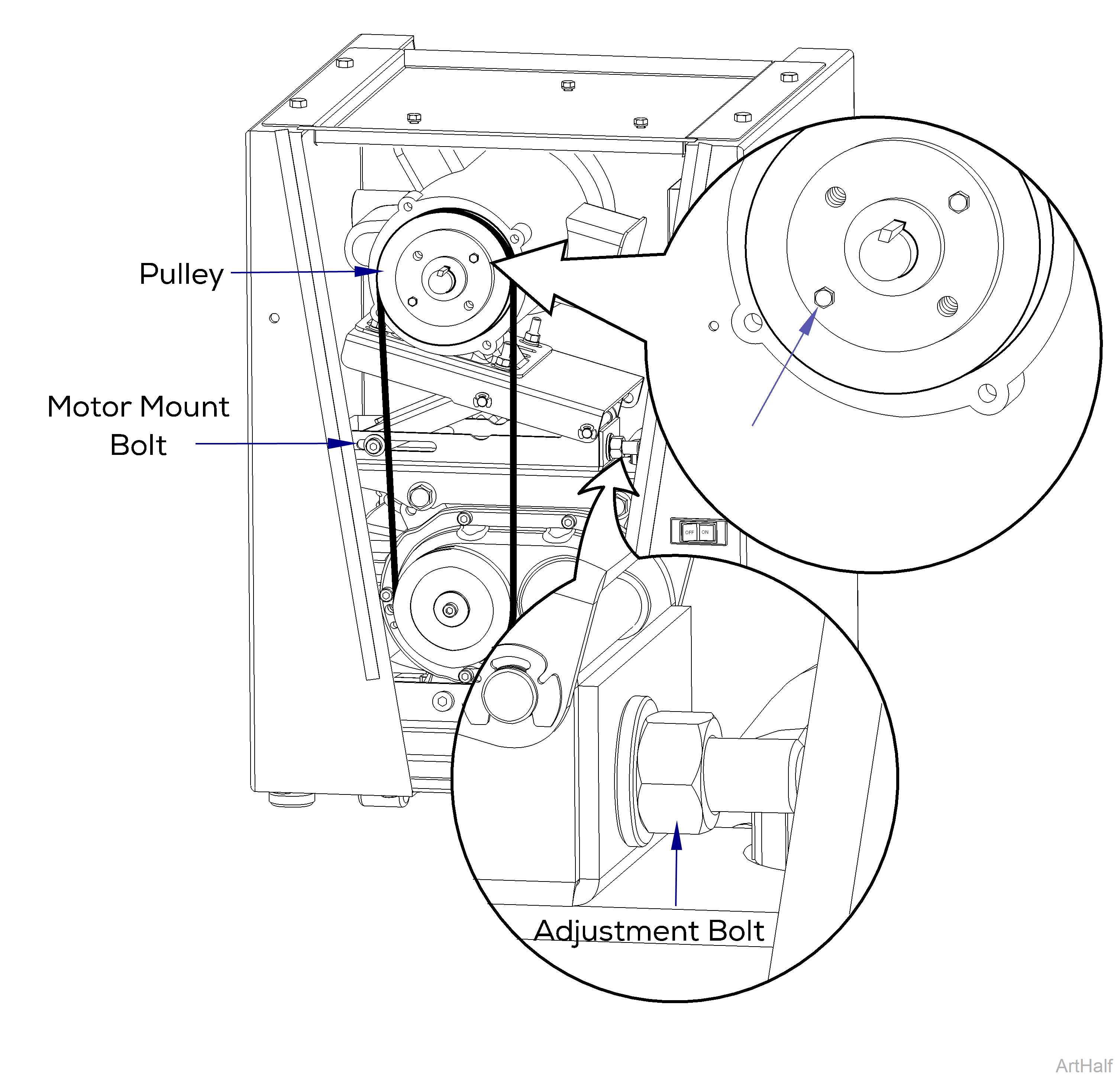 PowerVac P Motor testing and repair