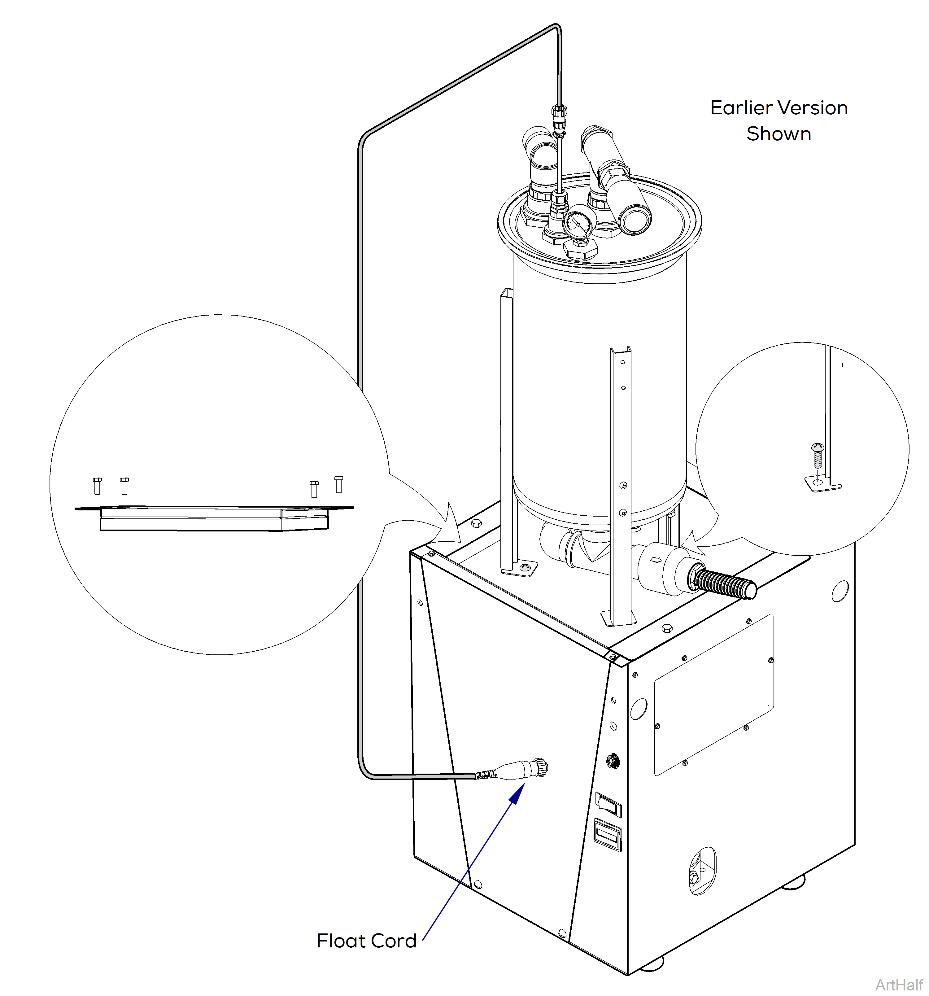 PowerVacP Top Cover Access Procedures
