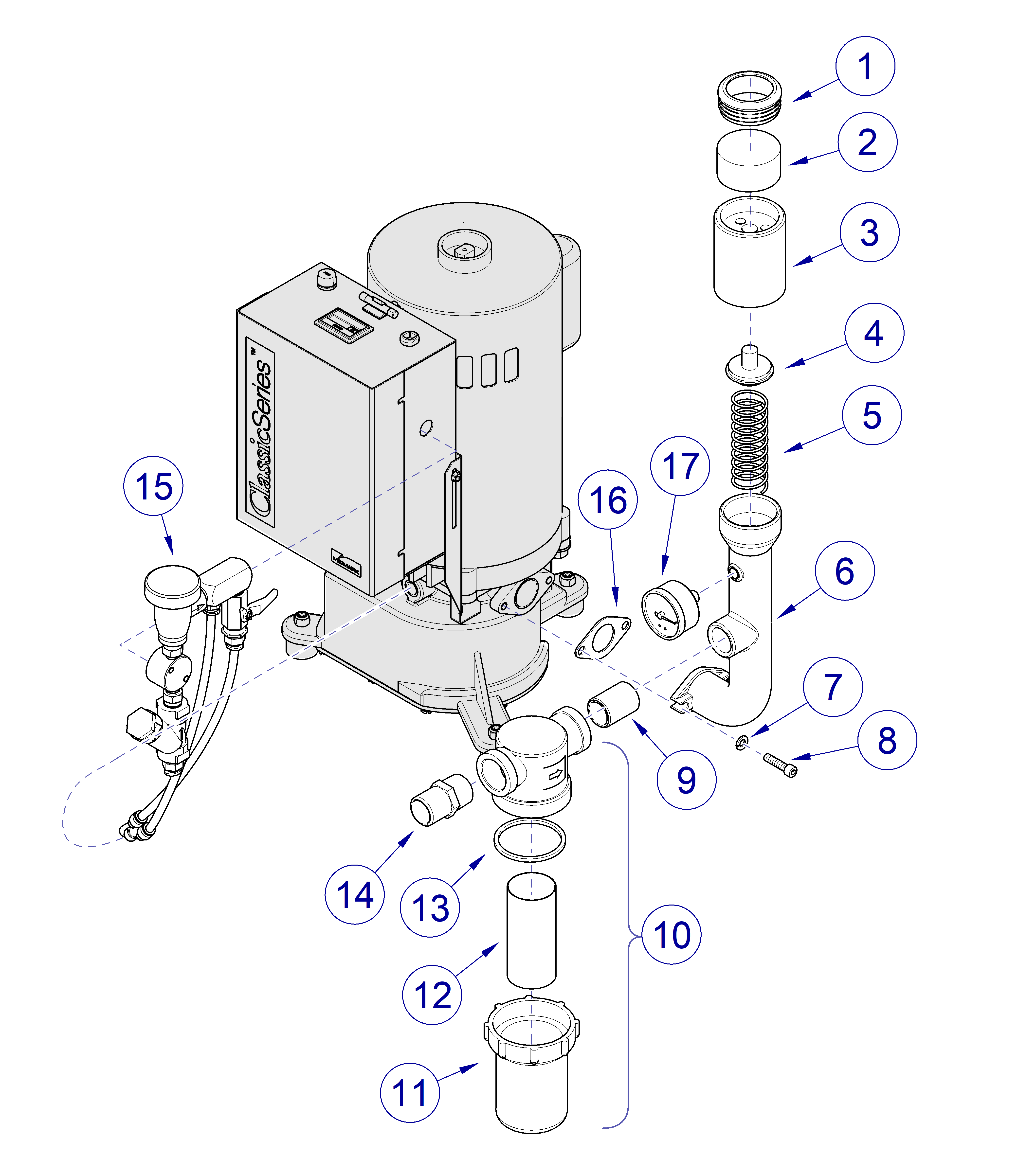 Classic Series Vacuums Single Vacuum Intake Assembly