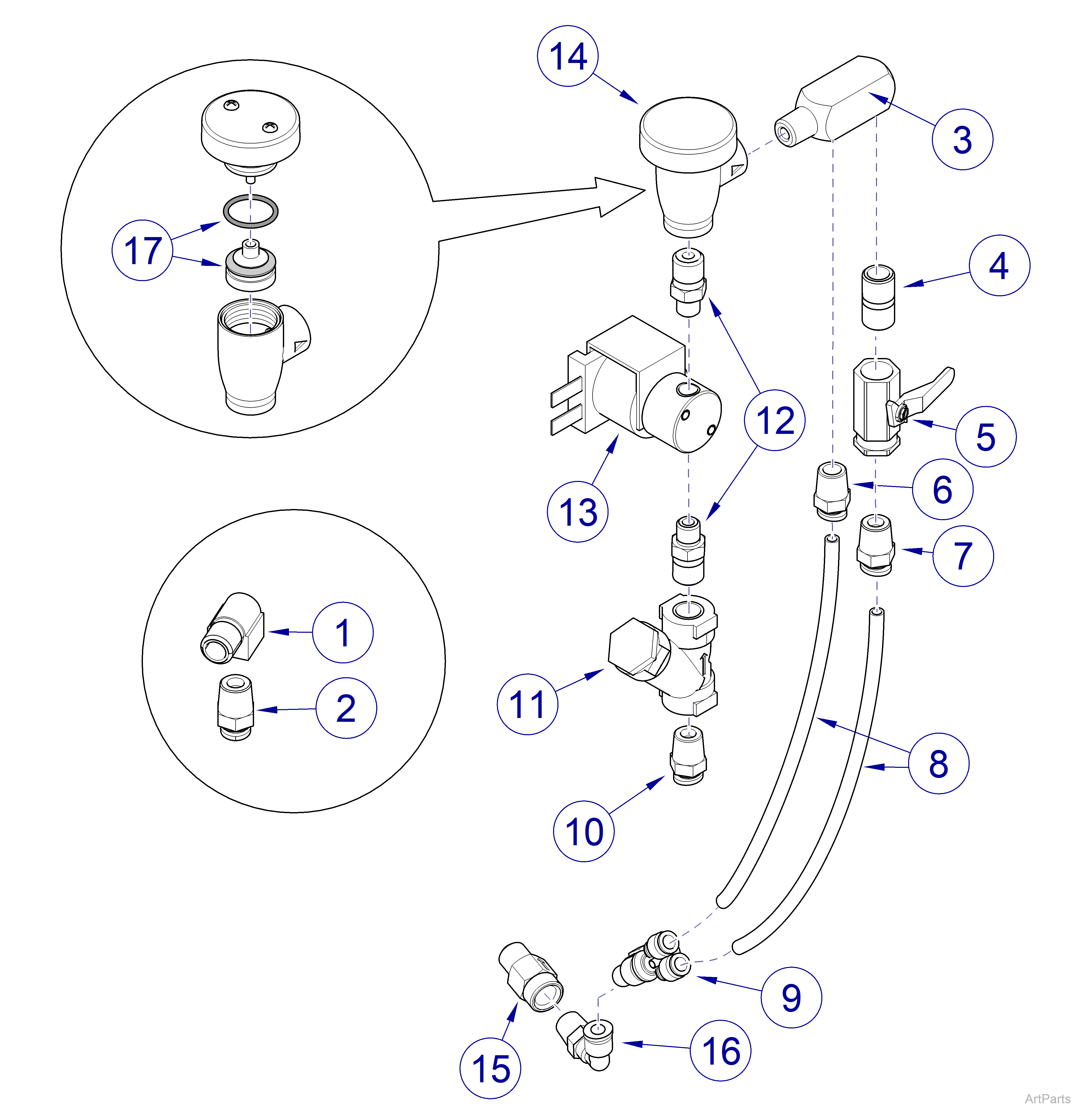 Classic Series Vacuums Single Vacuum Solenoid Assembly