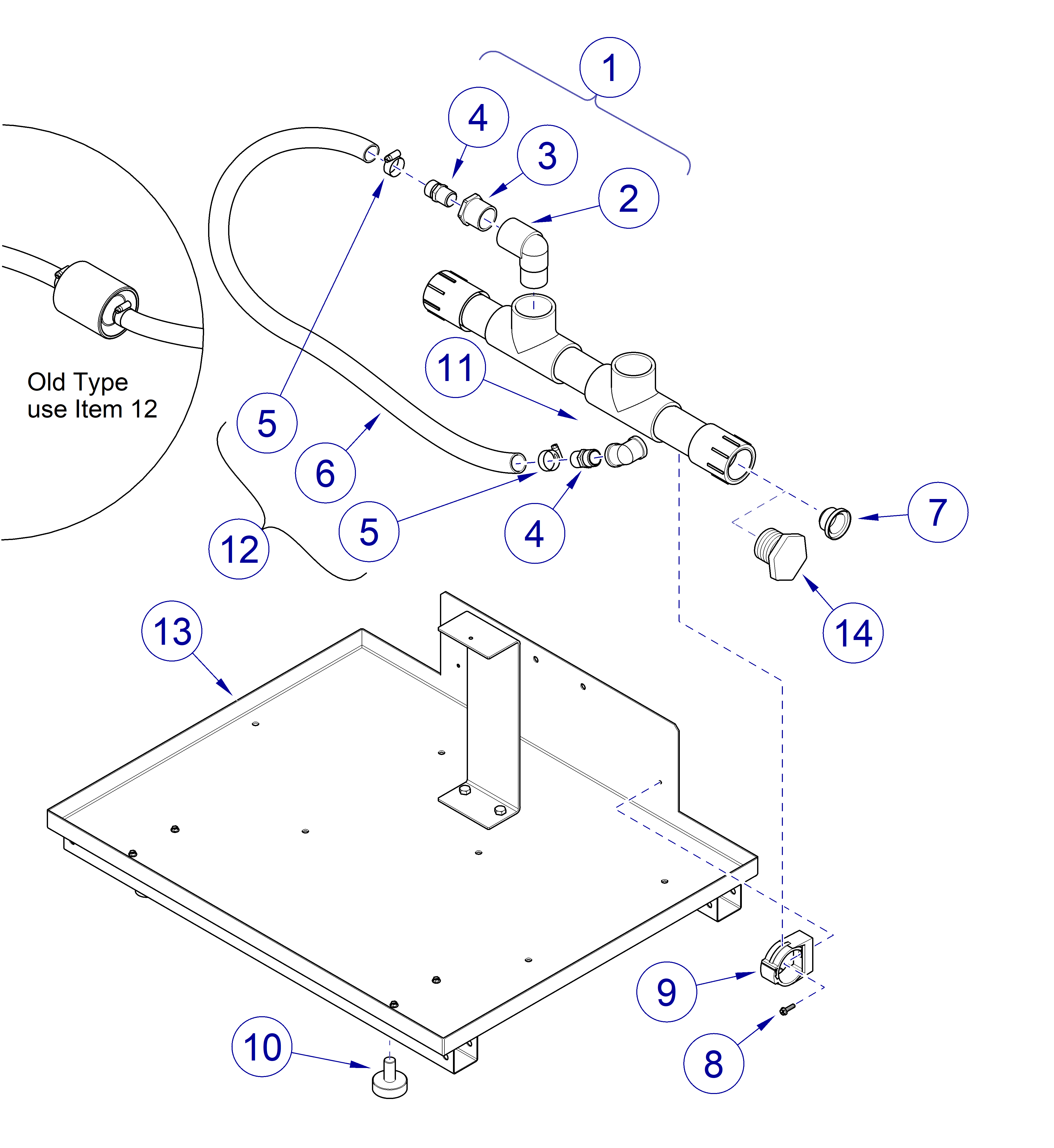 Classic Series Vacuums  Twin Exhaust Manifold Assembly