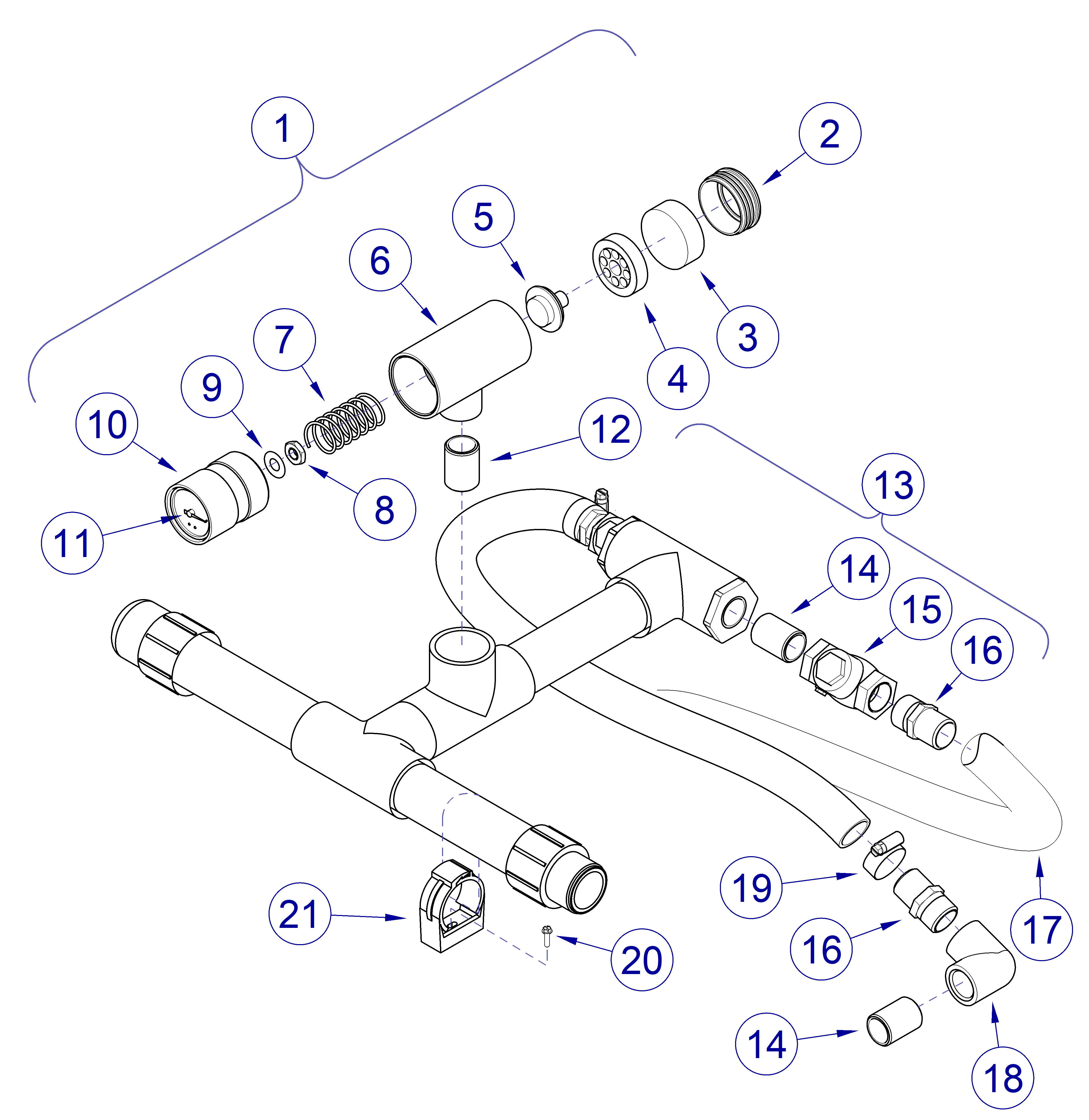 Classic Series Vacuums  Twin Intake Manifold Assembly