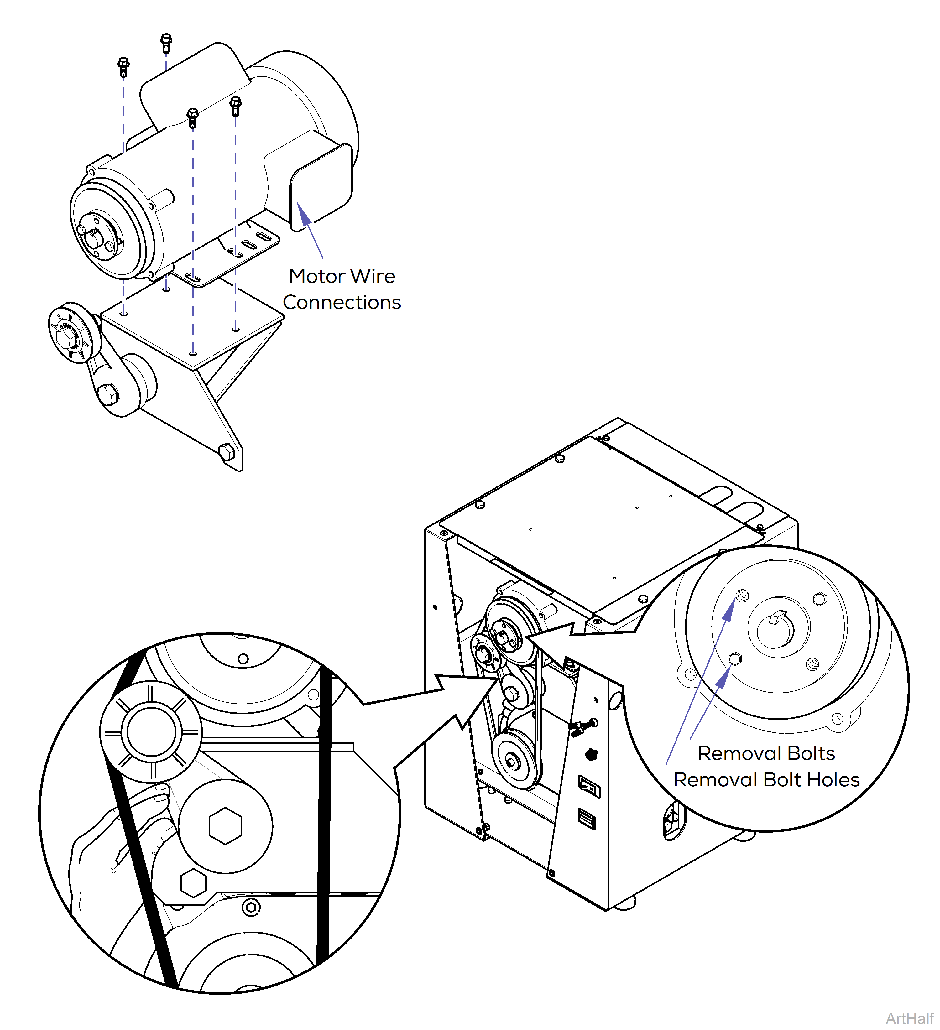 PowerVac P Motor testing and repair