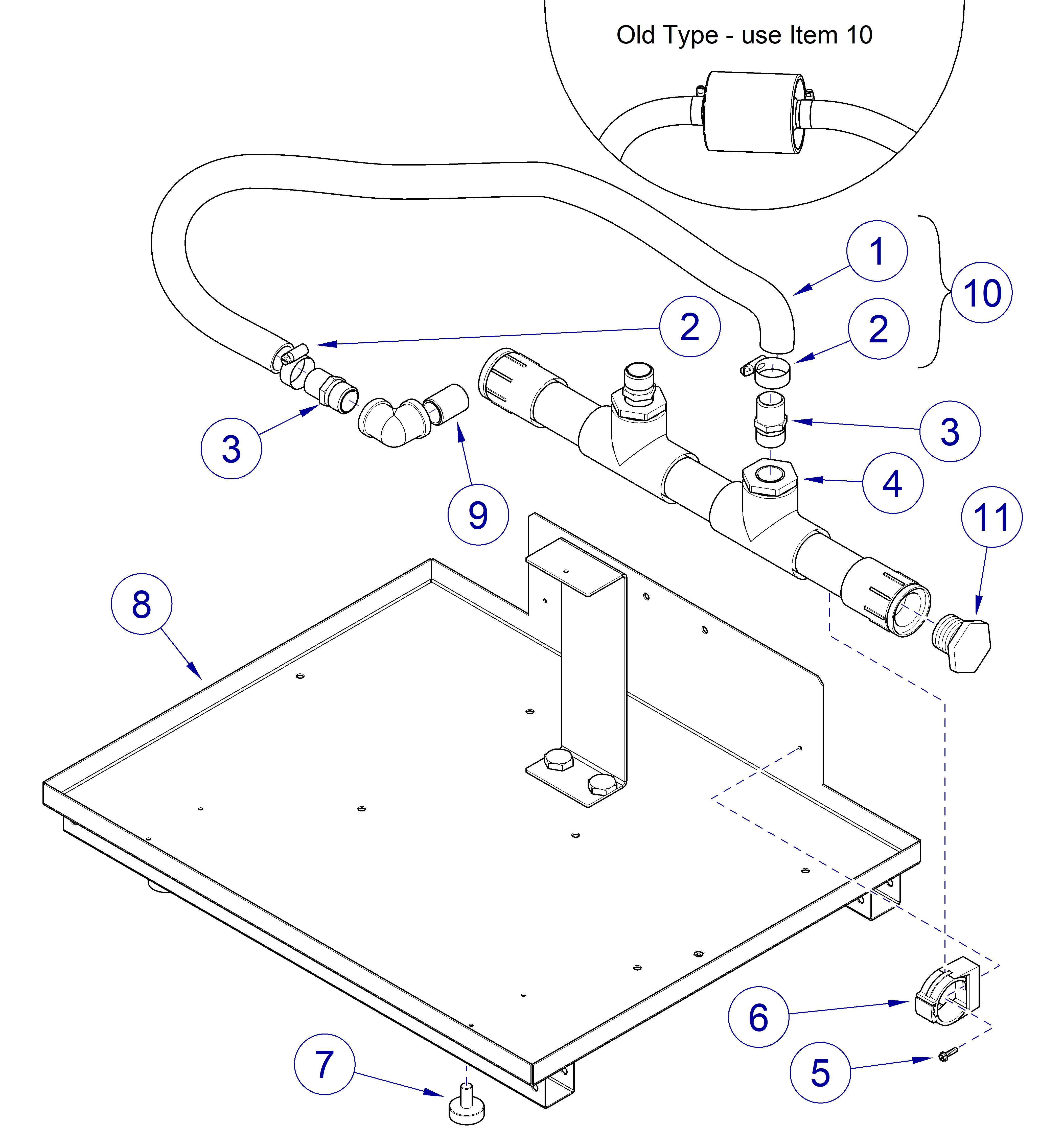 Classic Series Vacuums Twin Exhaust Manifold Assembly