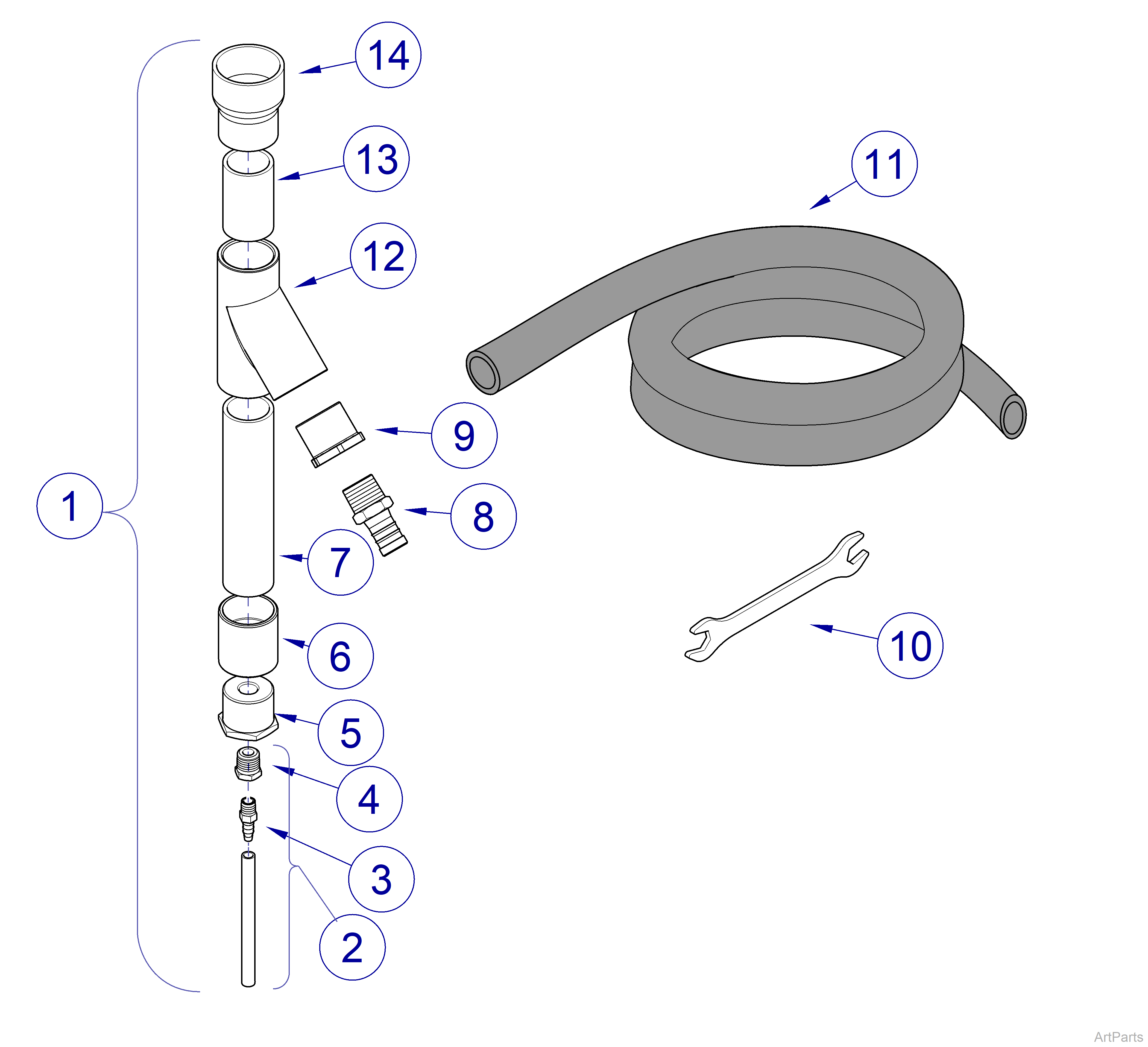 PowerVac G Vacuum Base Unit Loose Parts