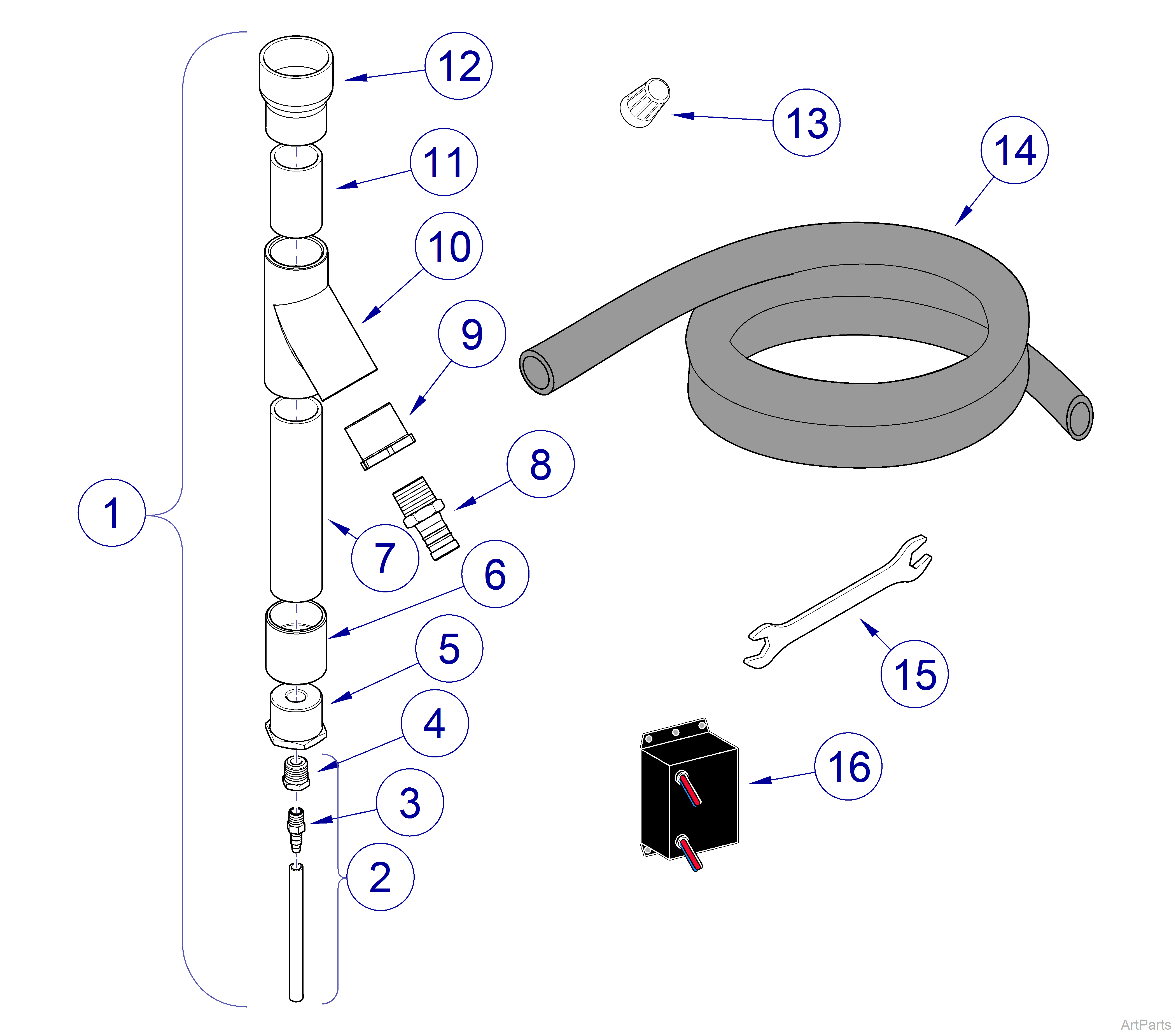 PowerVac P Vacuum Loose Parts