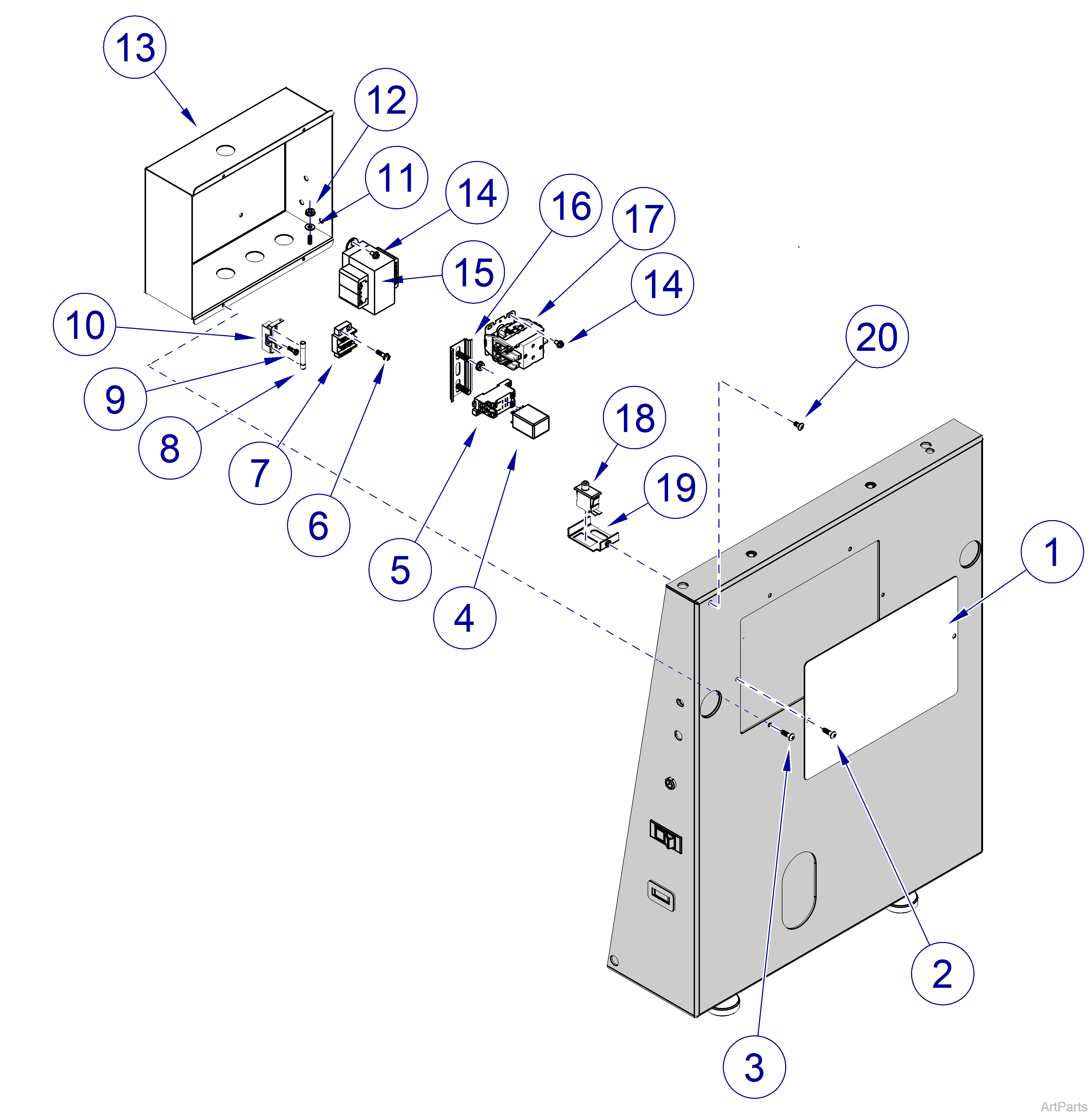 PowerVac P  Electrical Box Assembly