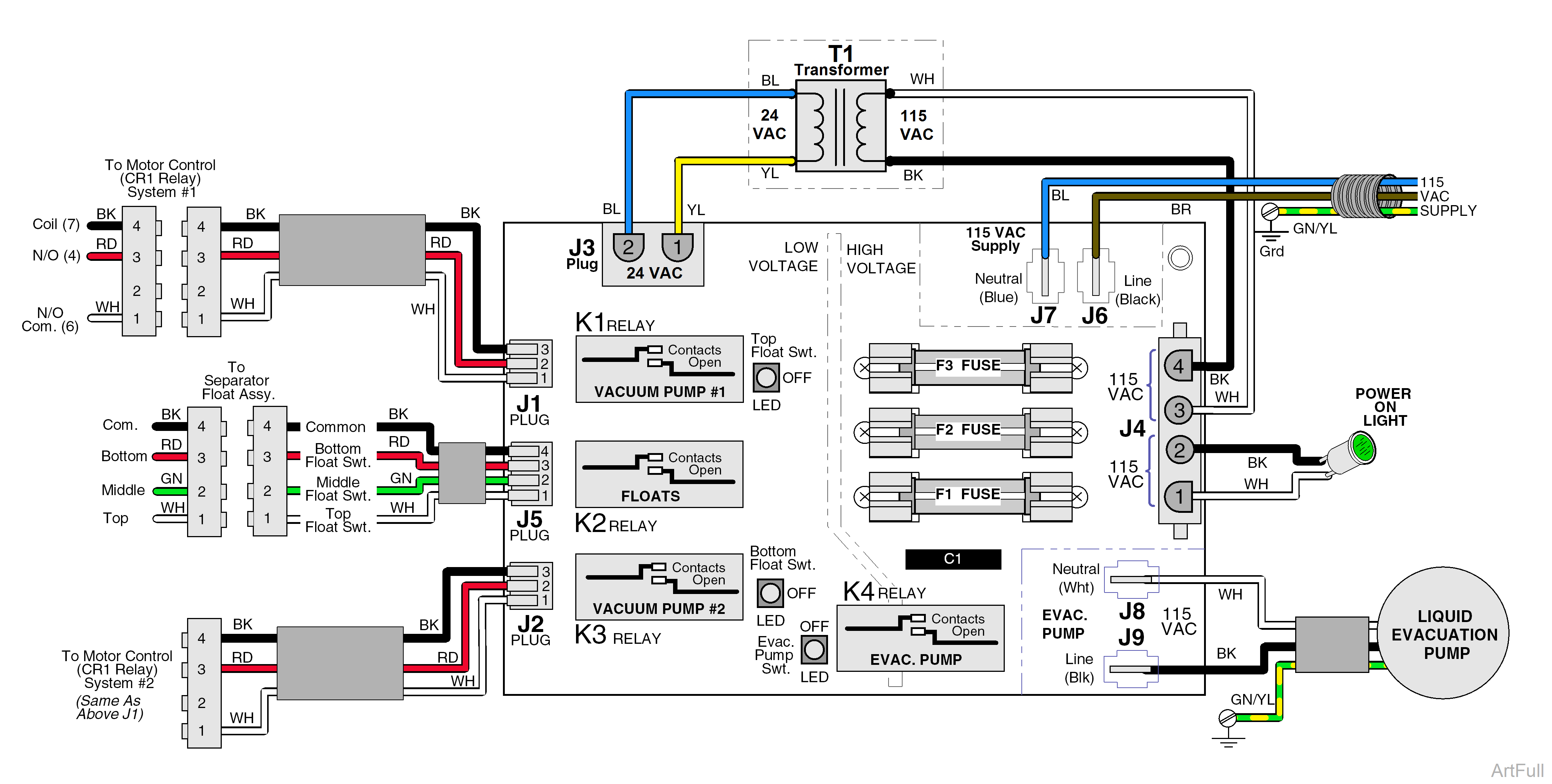 PowerVac P Wiring Diagram