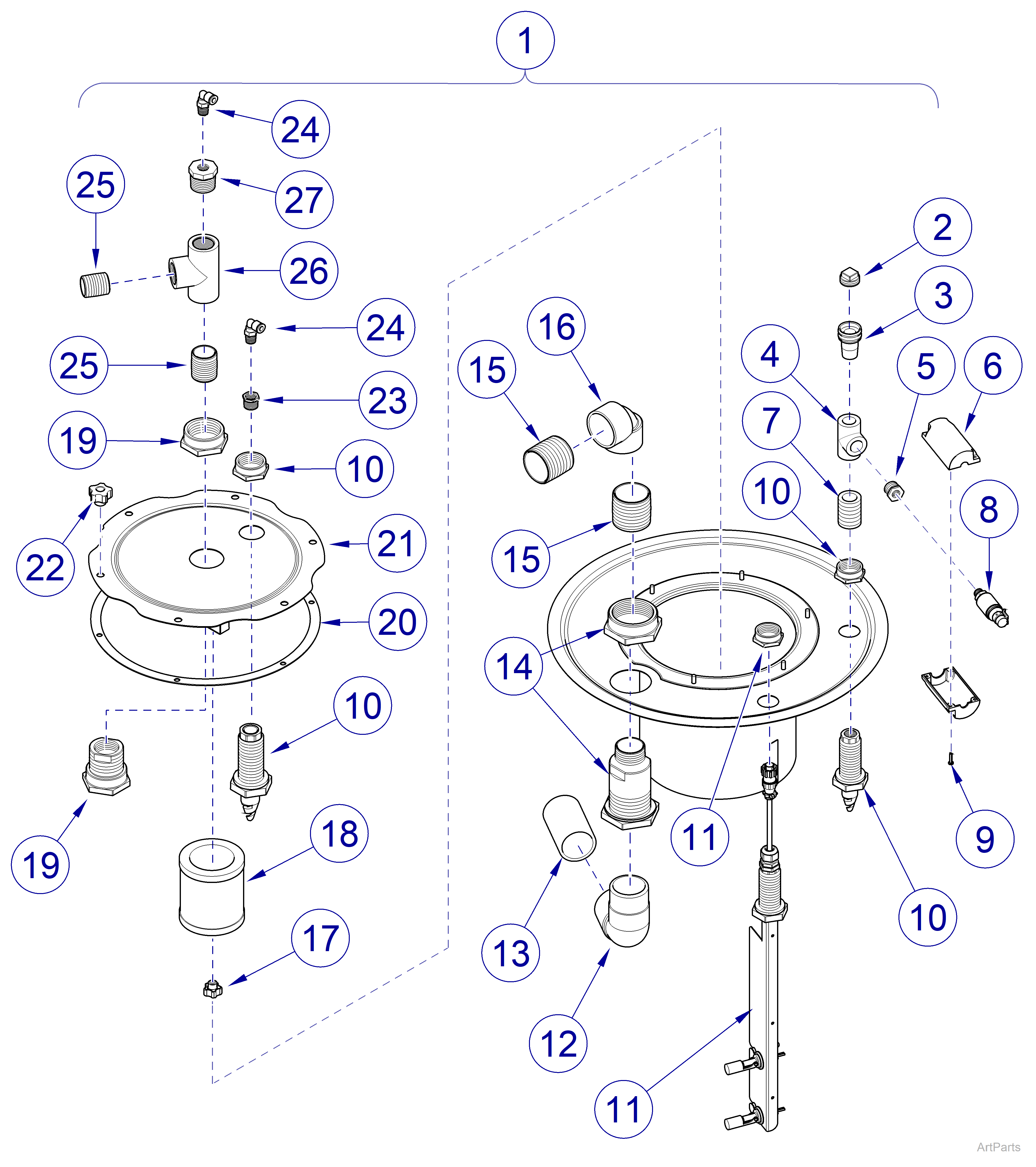 PowerVac G Separator Lid Assembly