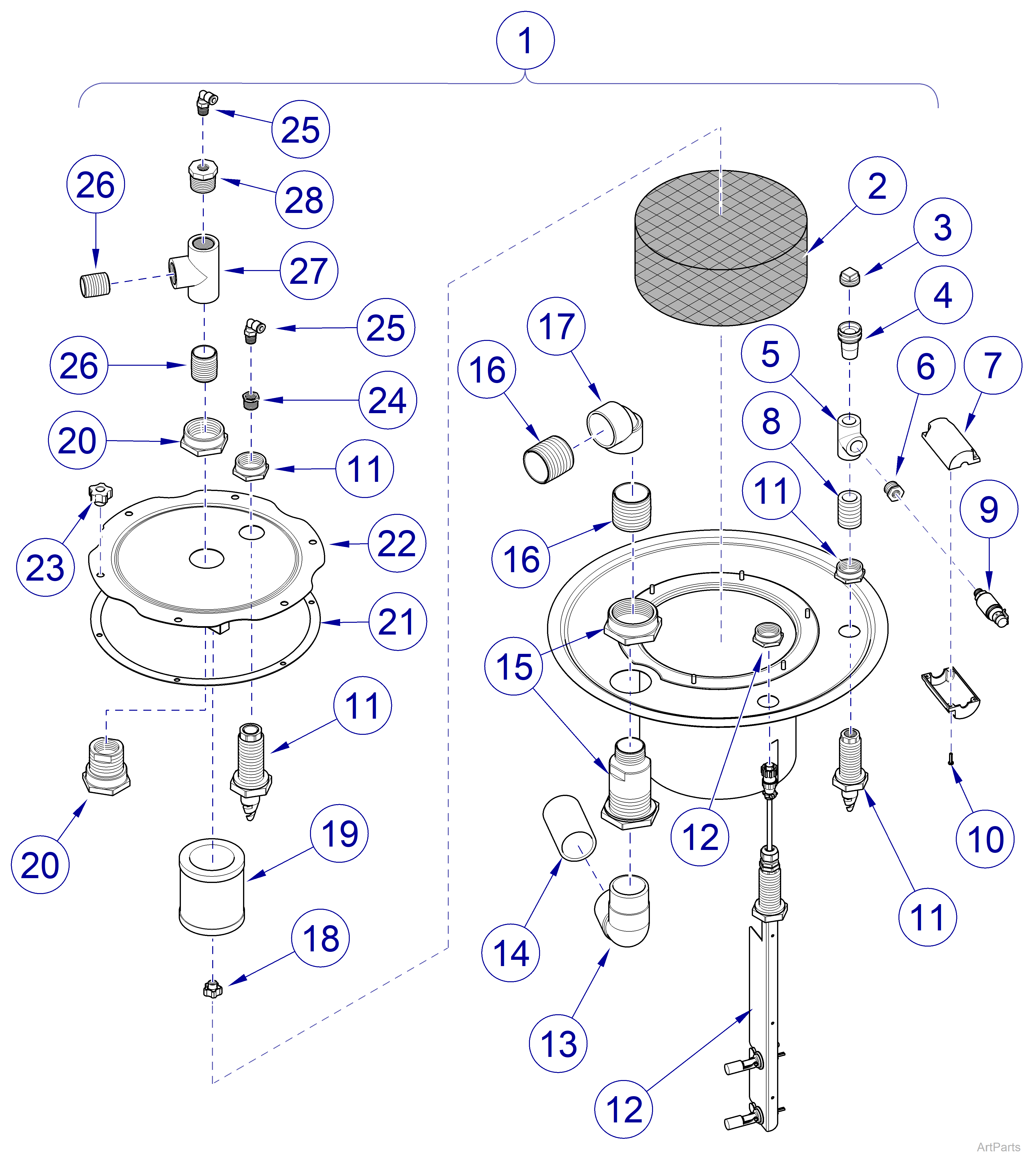 PowerVac G Separator Lid Assembly