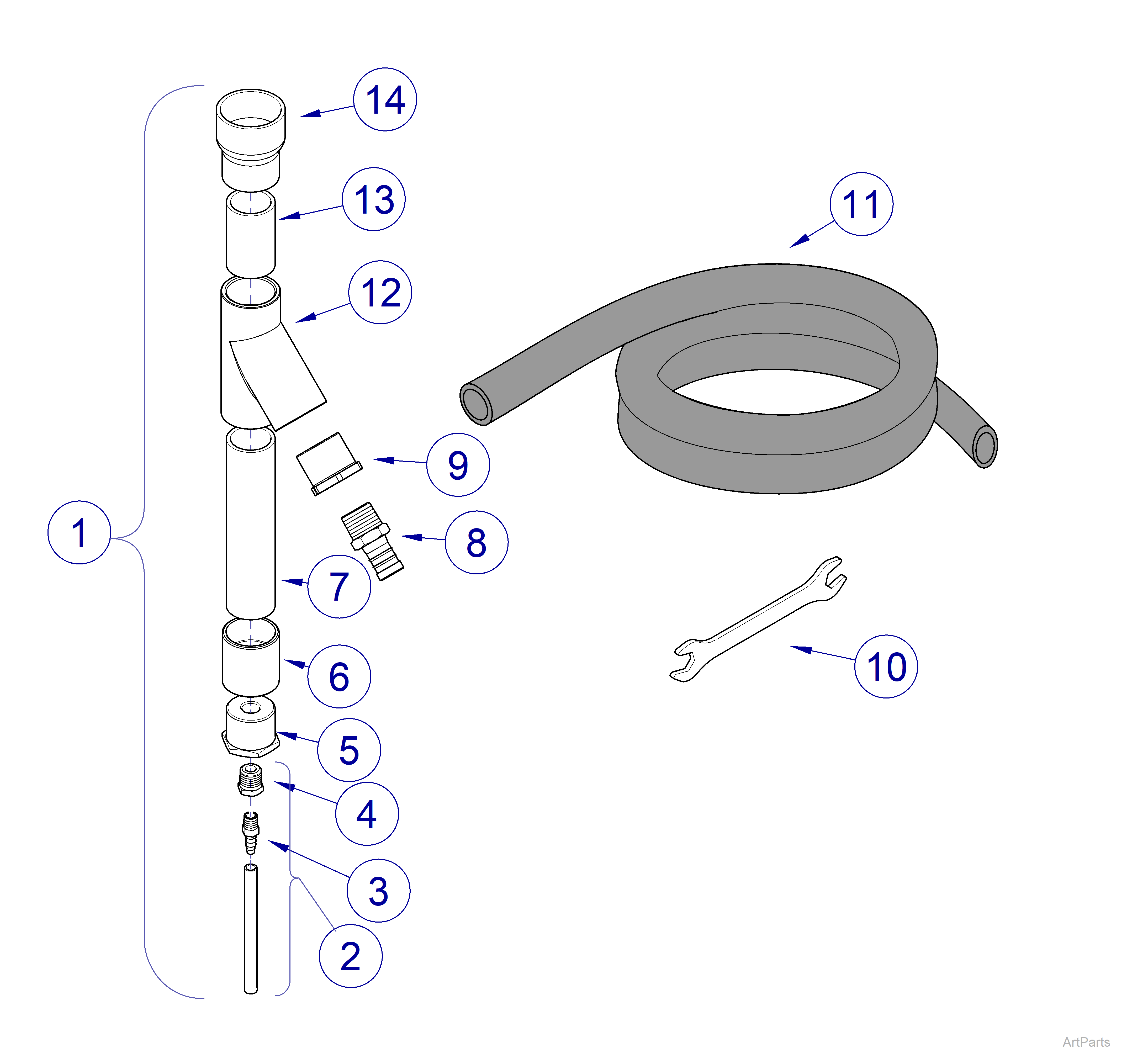 PowerVac G Vacuum Base Unit Loose Parts
