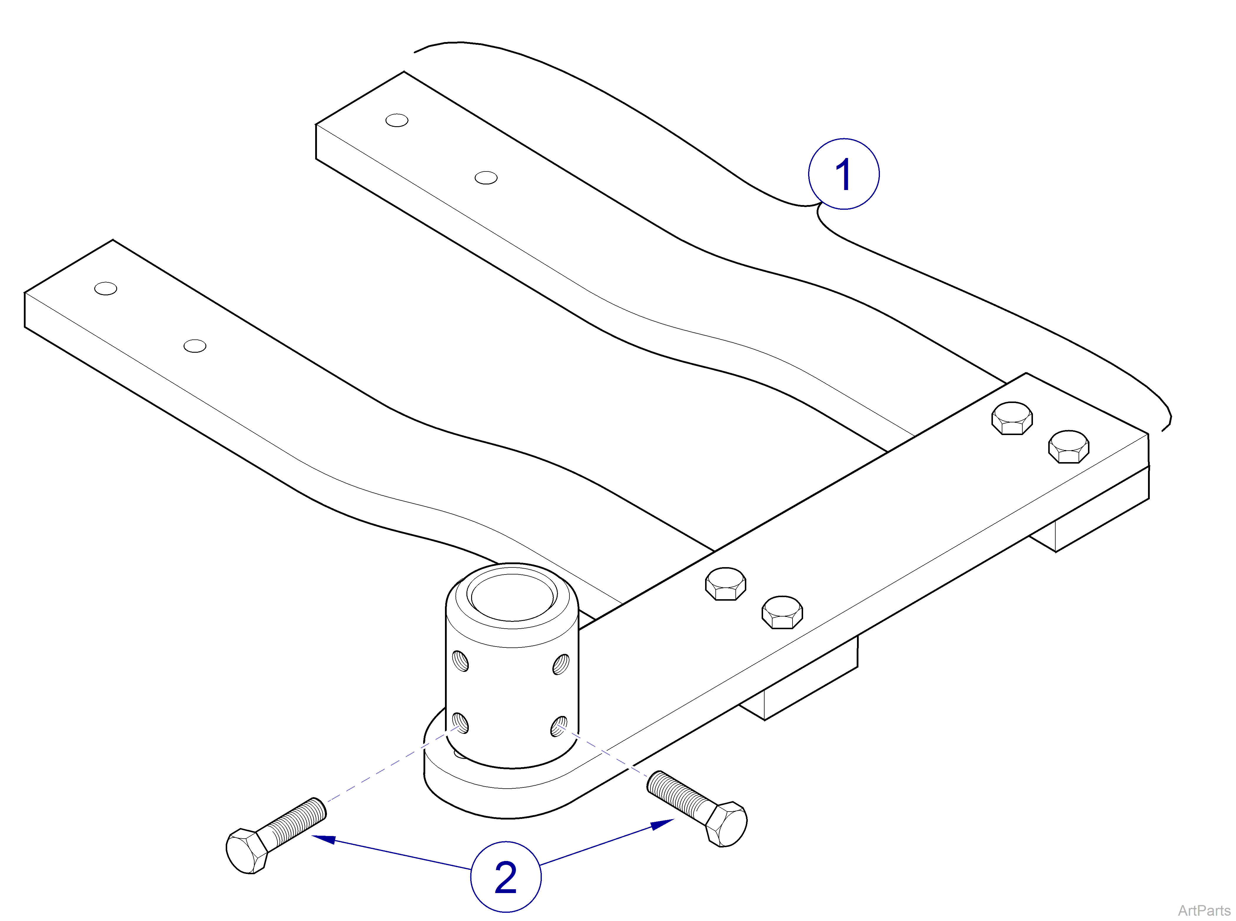 Console Mounting Bracket for Dental-EZ PL200 and J13 Simplicity Mount