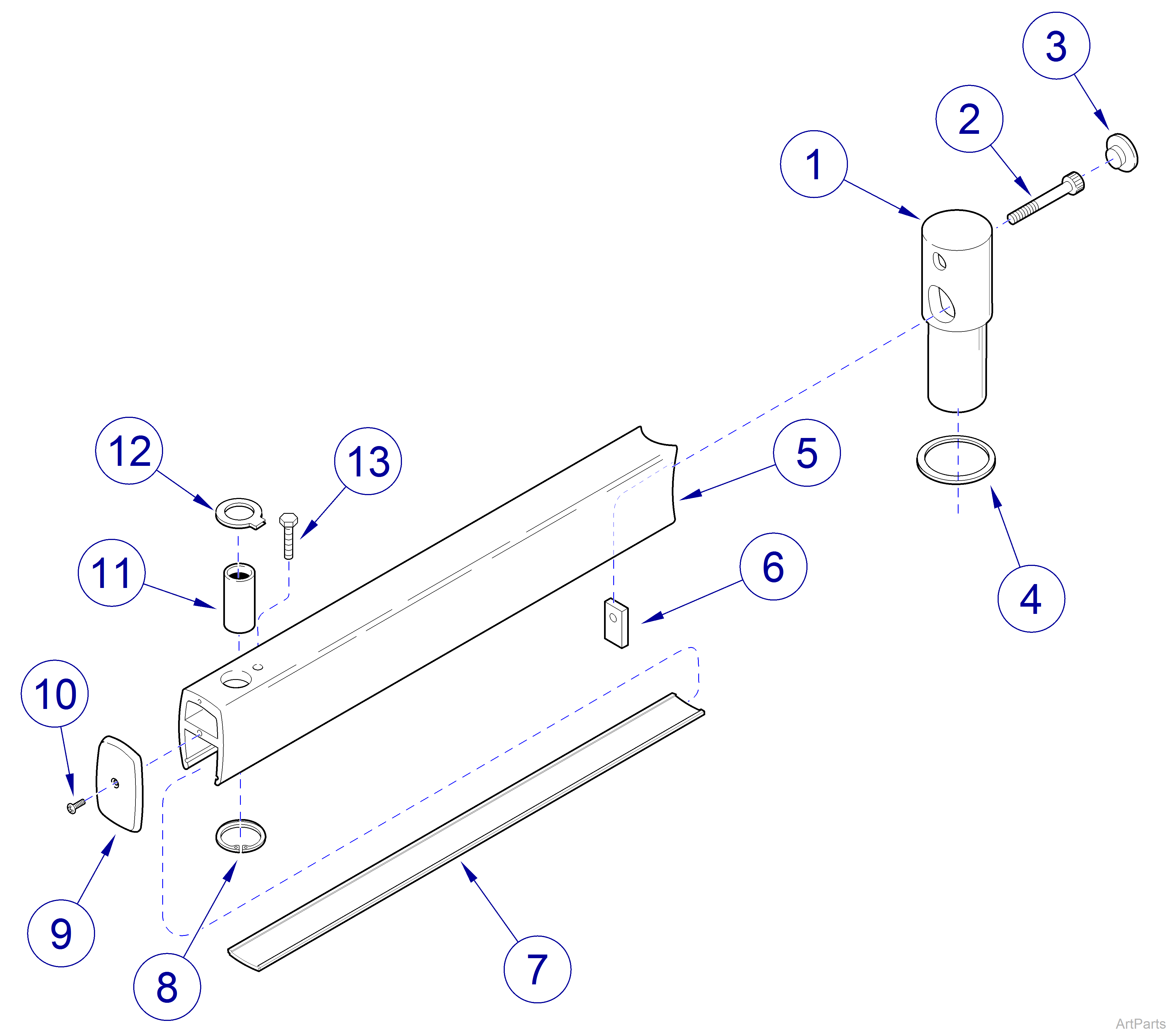 Asepsis 21 Delviery Unit Fixed Arm Assembly