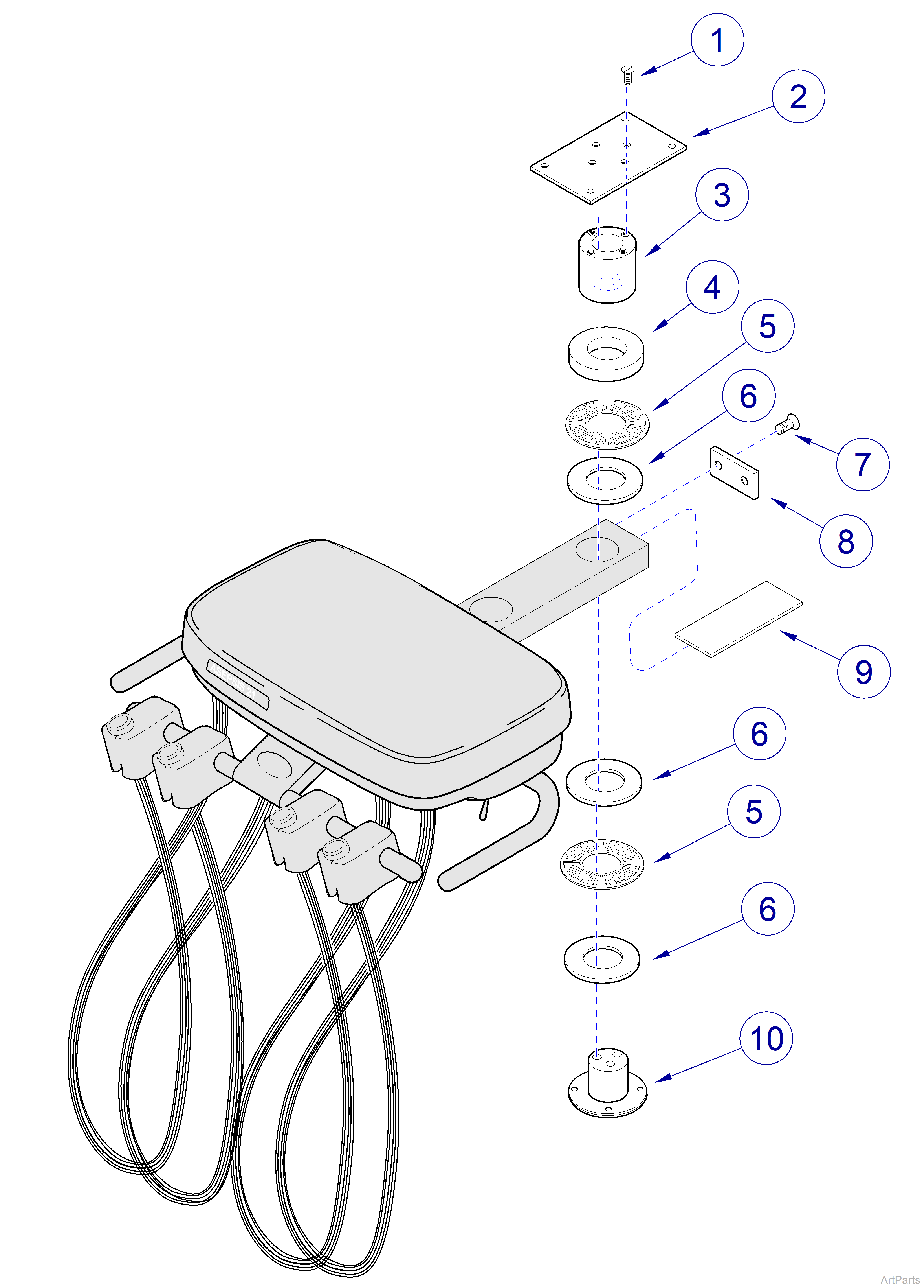 Asepsis 21 Rear Delivery Unit Cabinet Mount Components