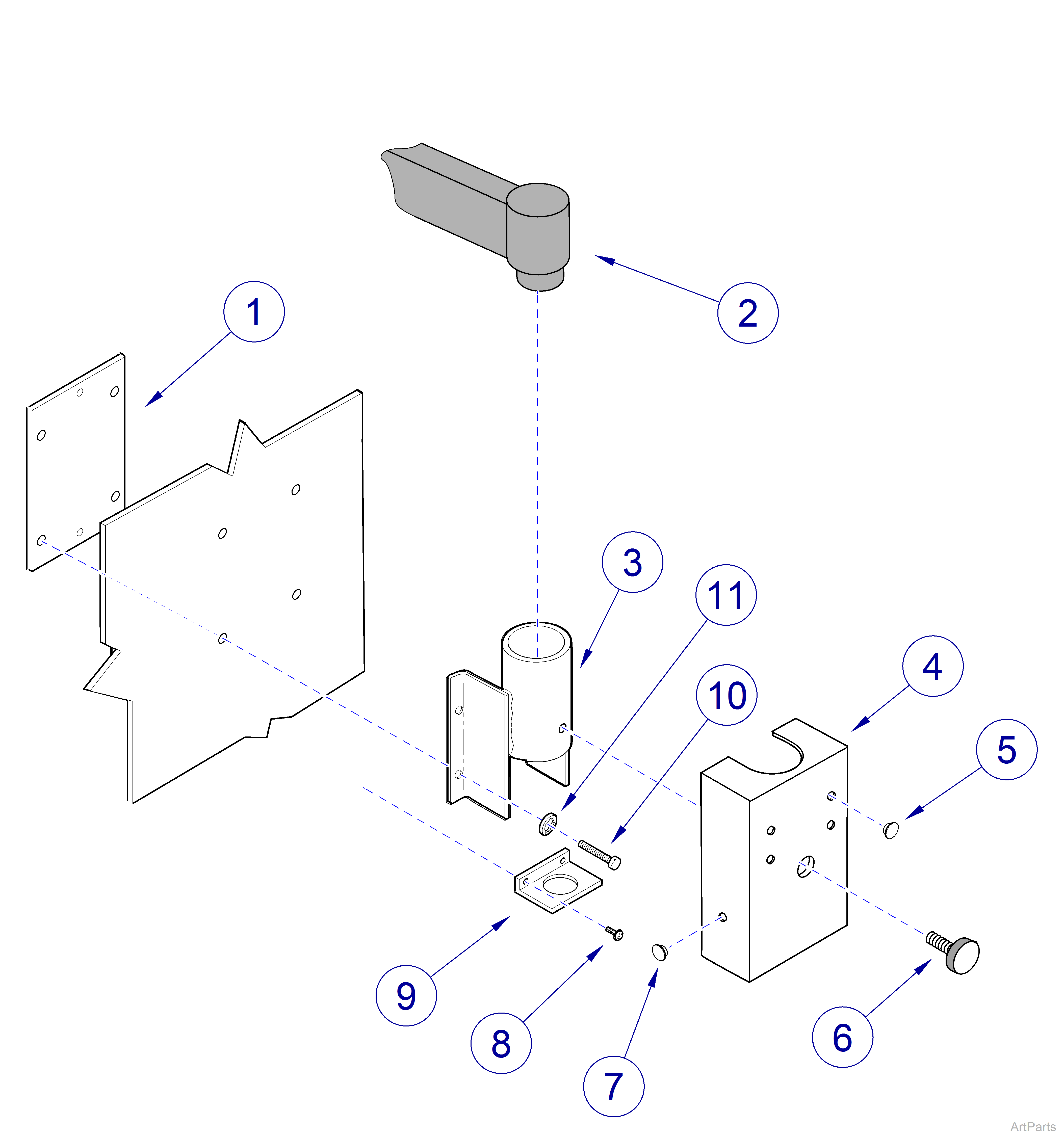 Asepsis 21 Side Delivery Unit Cabinet Mount Components