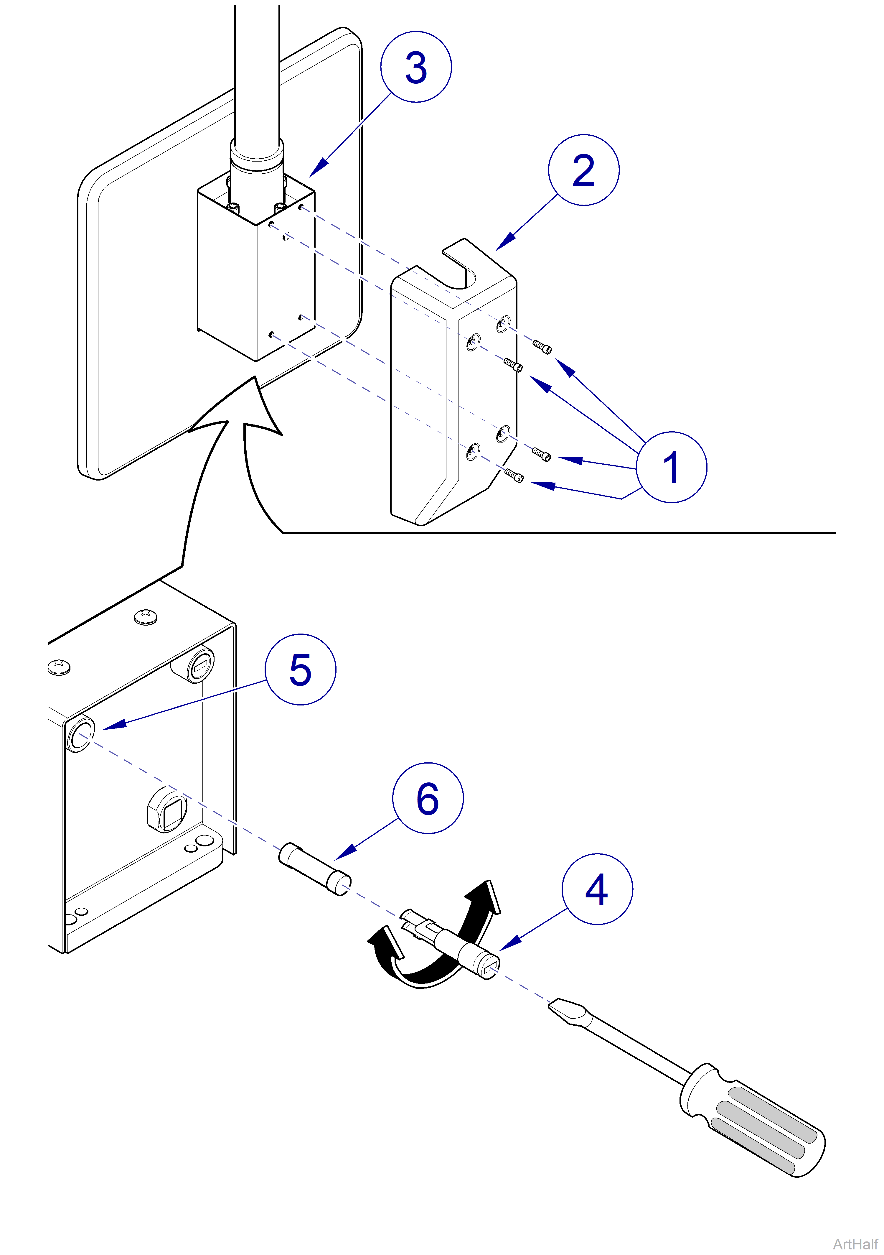 Midmark® Dental Lights Wall/Cabinet Light Fuse Access Procedures