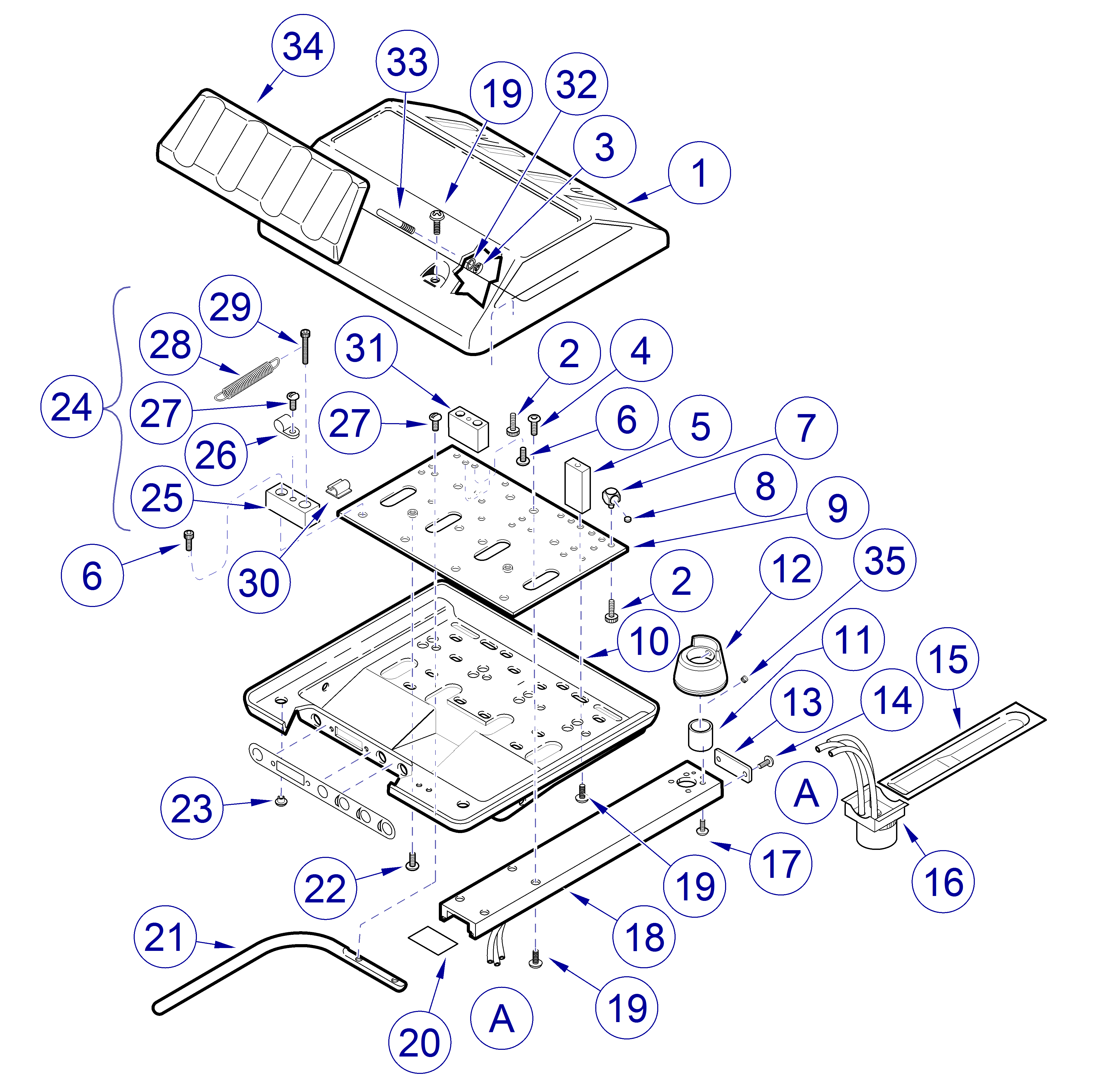 International (Whip) Delivery Unit Cover Components