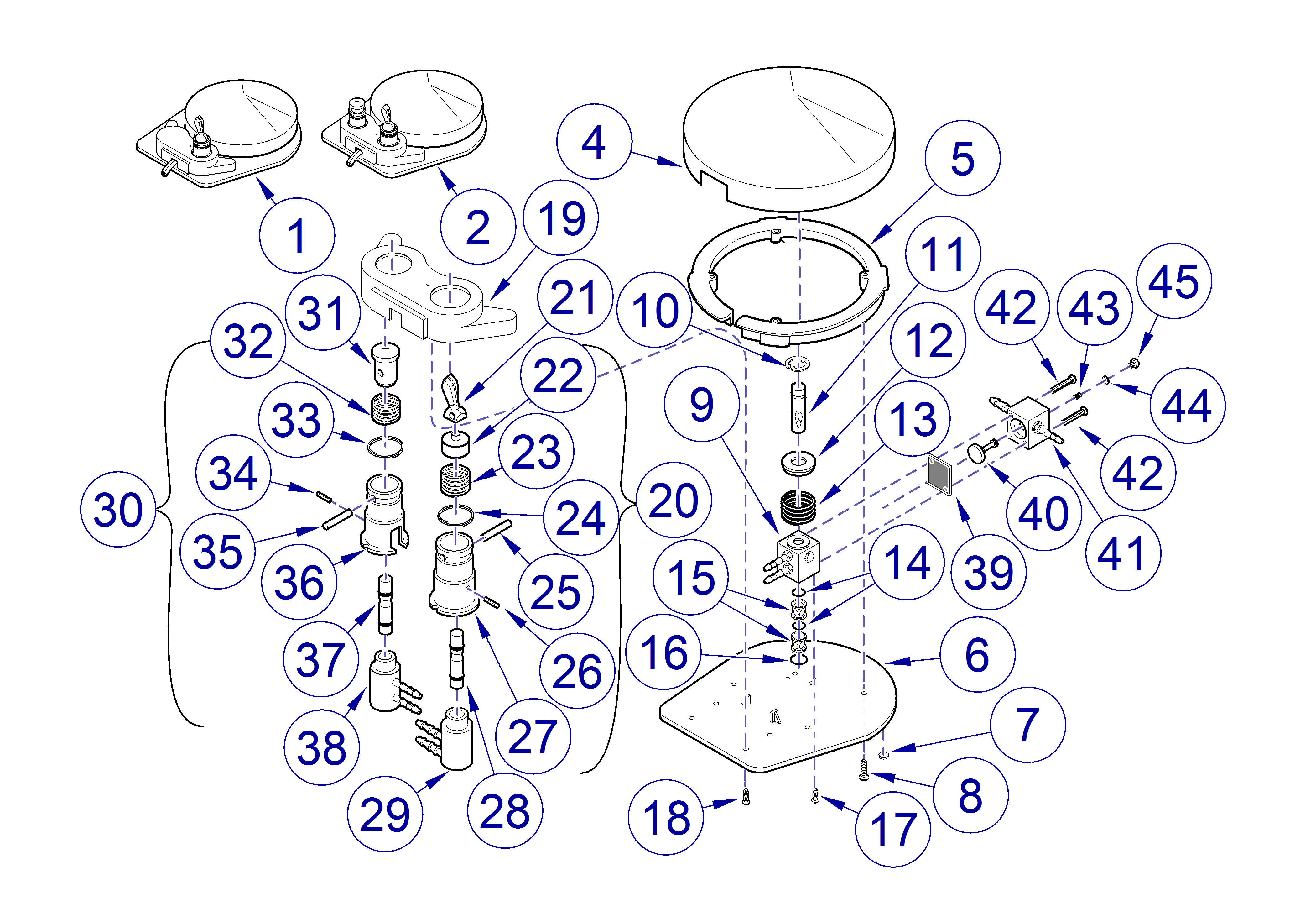 Asepsis 21 Delivery Unit Foot Control Assembly