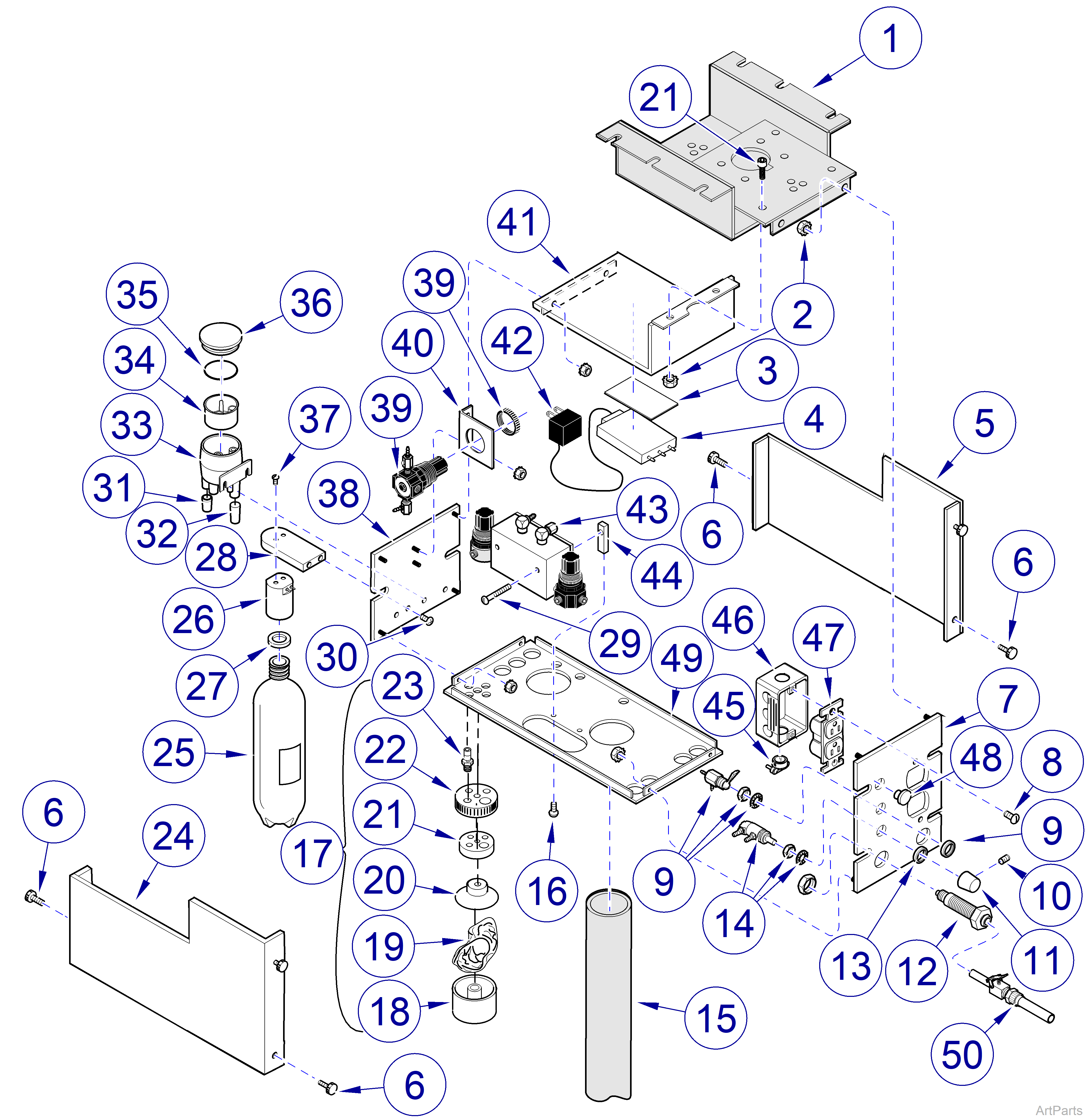 Asepsis 21 Delivery Unit Duo/Assistant's Housing Component