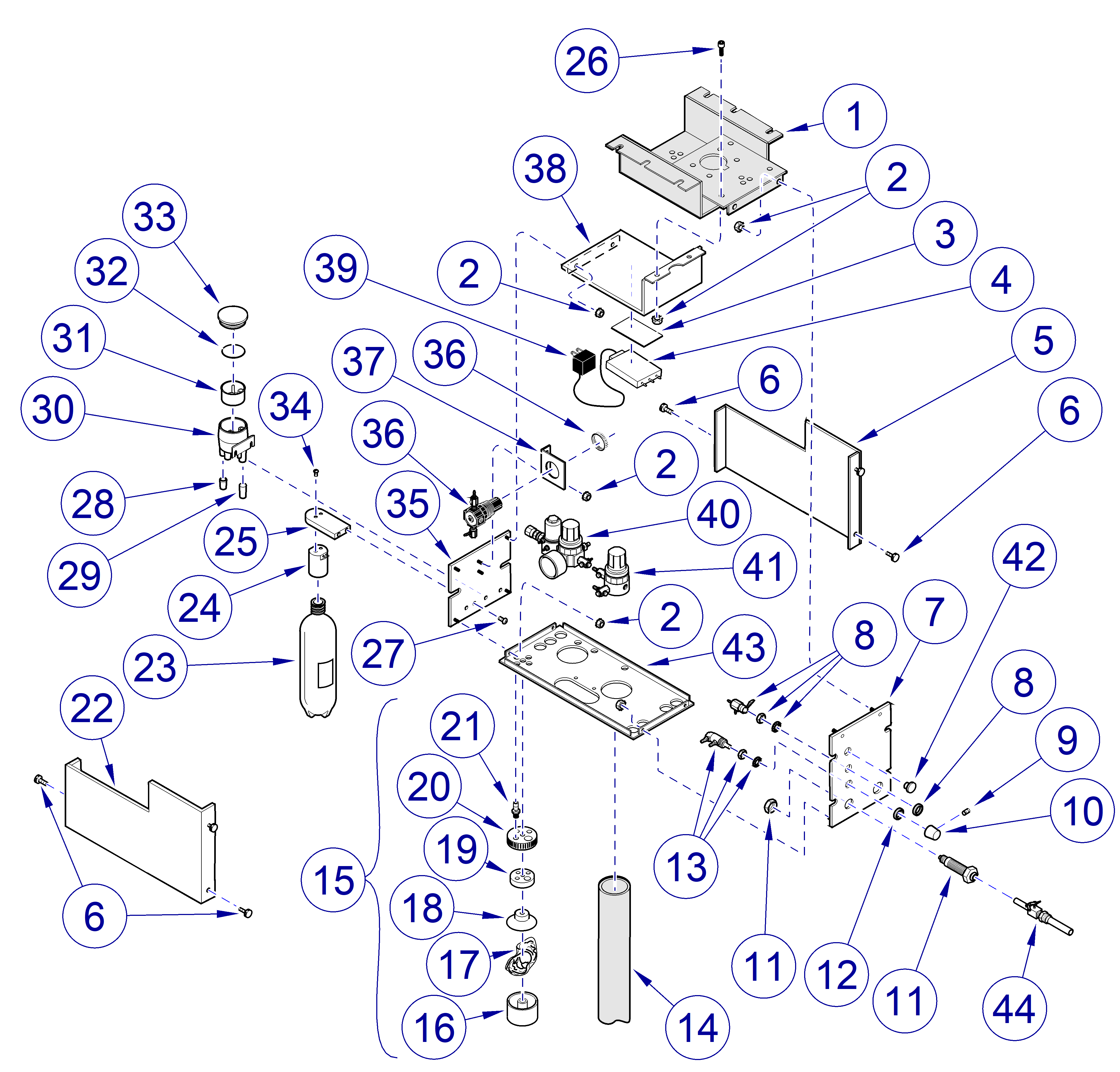 Asepsis 21 Delivery Unit Duo/Assistant's Housing Component