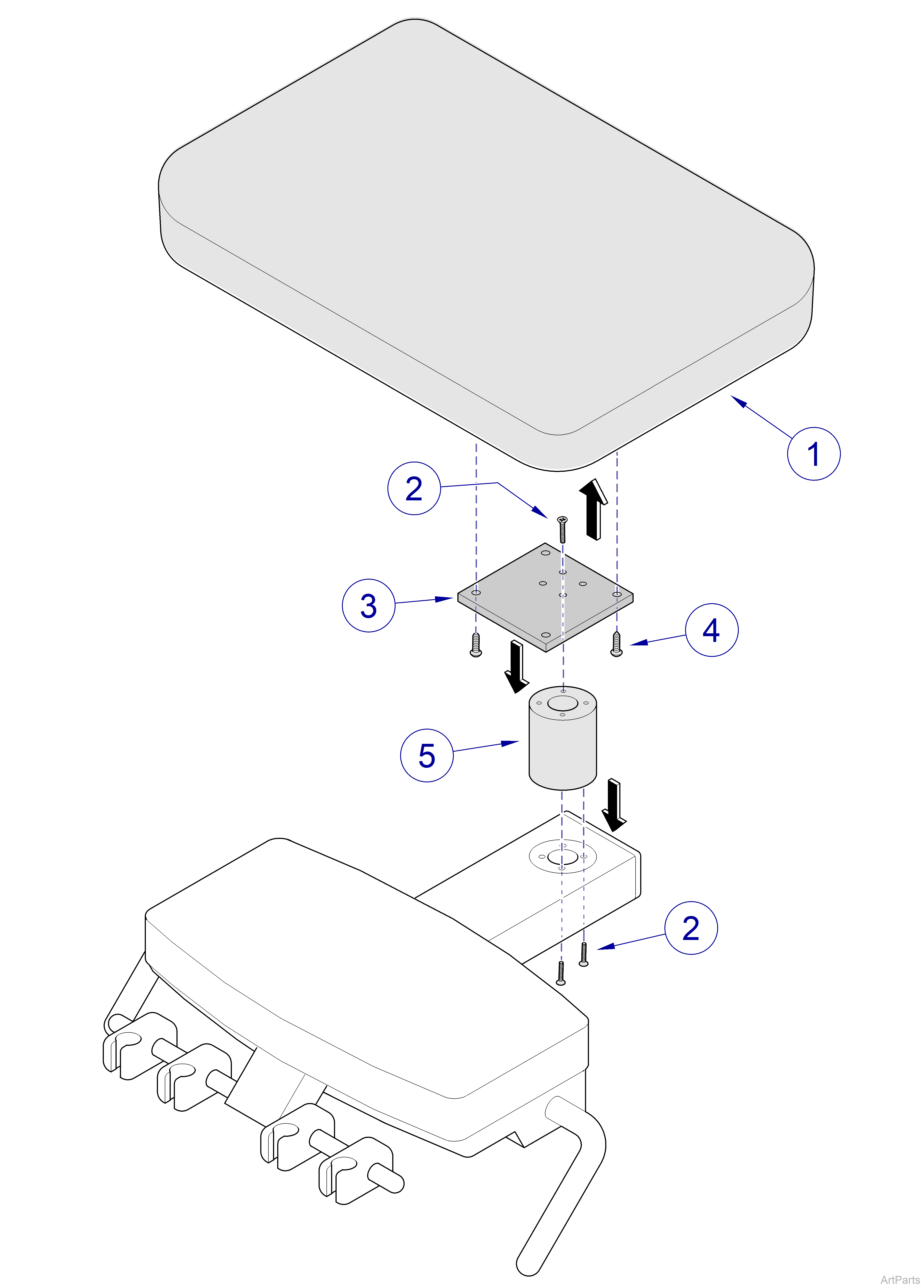 Asepsis 21 152396-01 Cart Work Surface, 18" x 13"