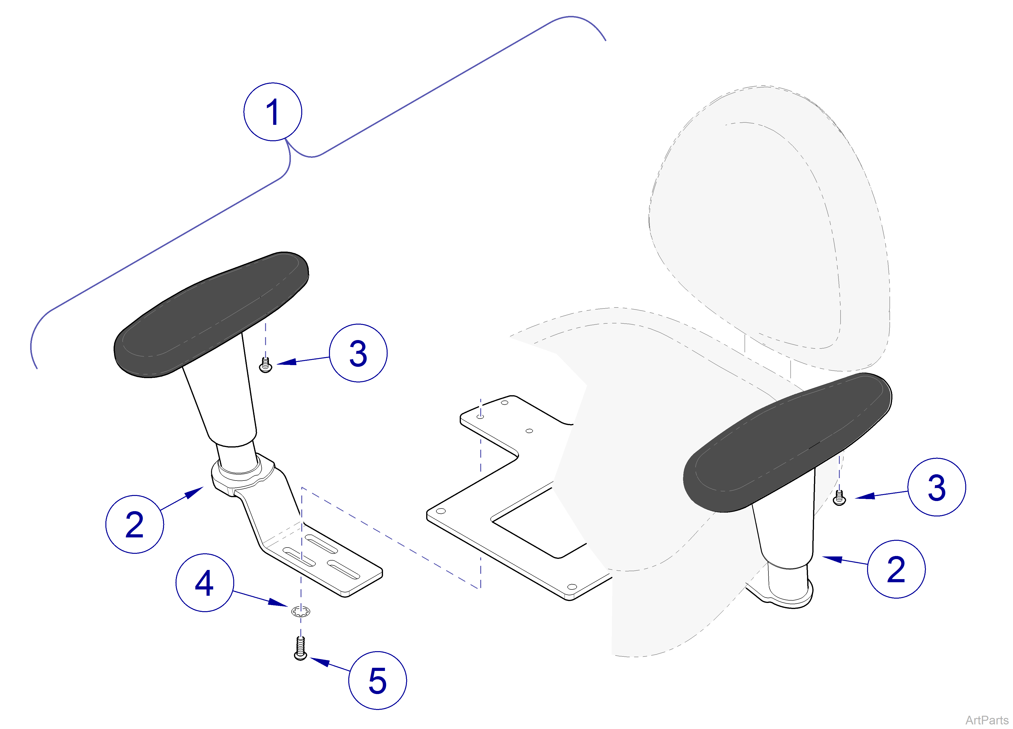 Doctor's Stool Armrests