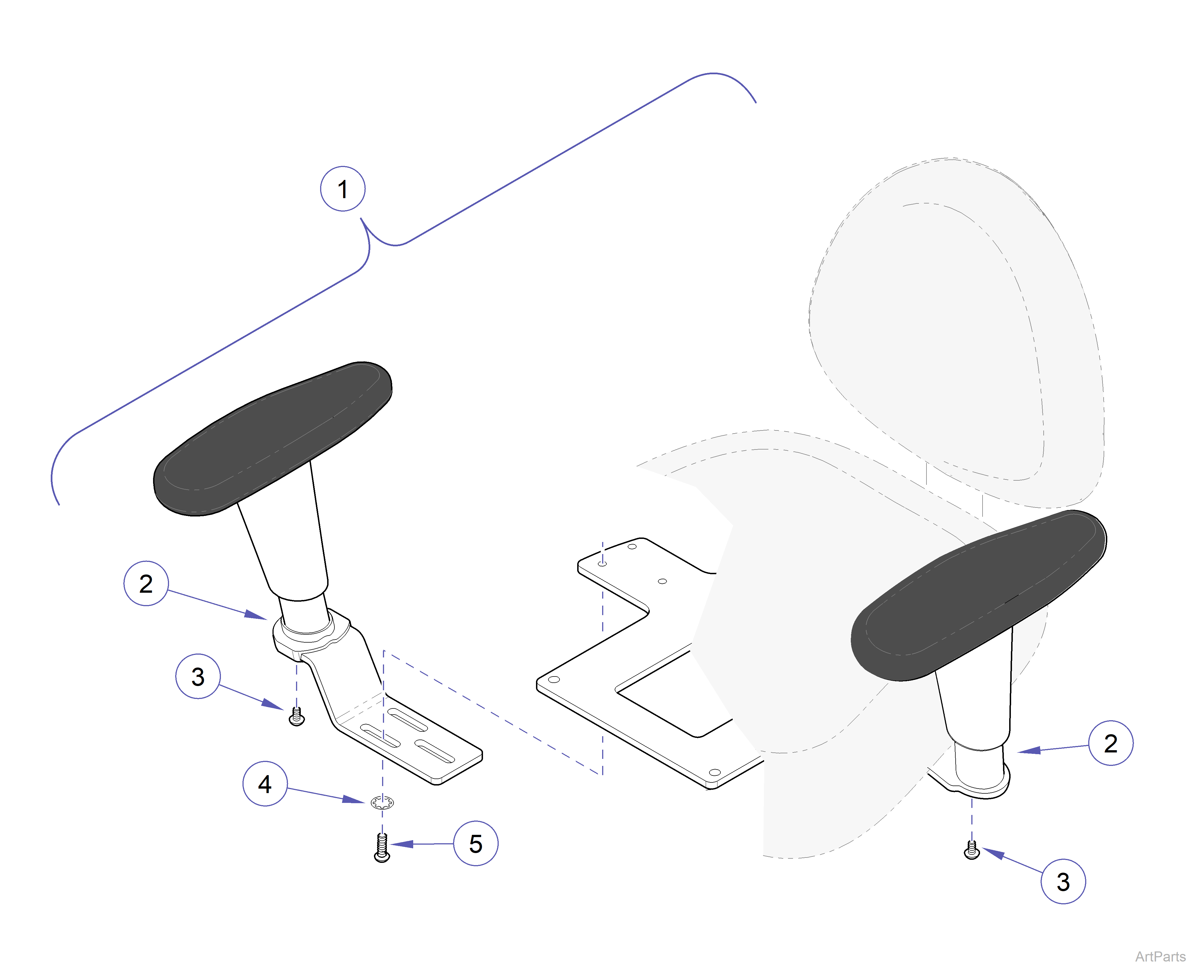 Doctor's Stool Armrests