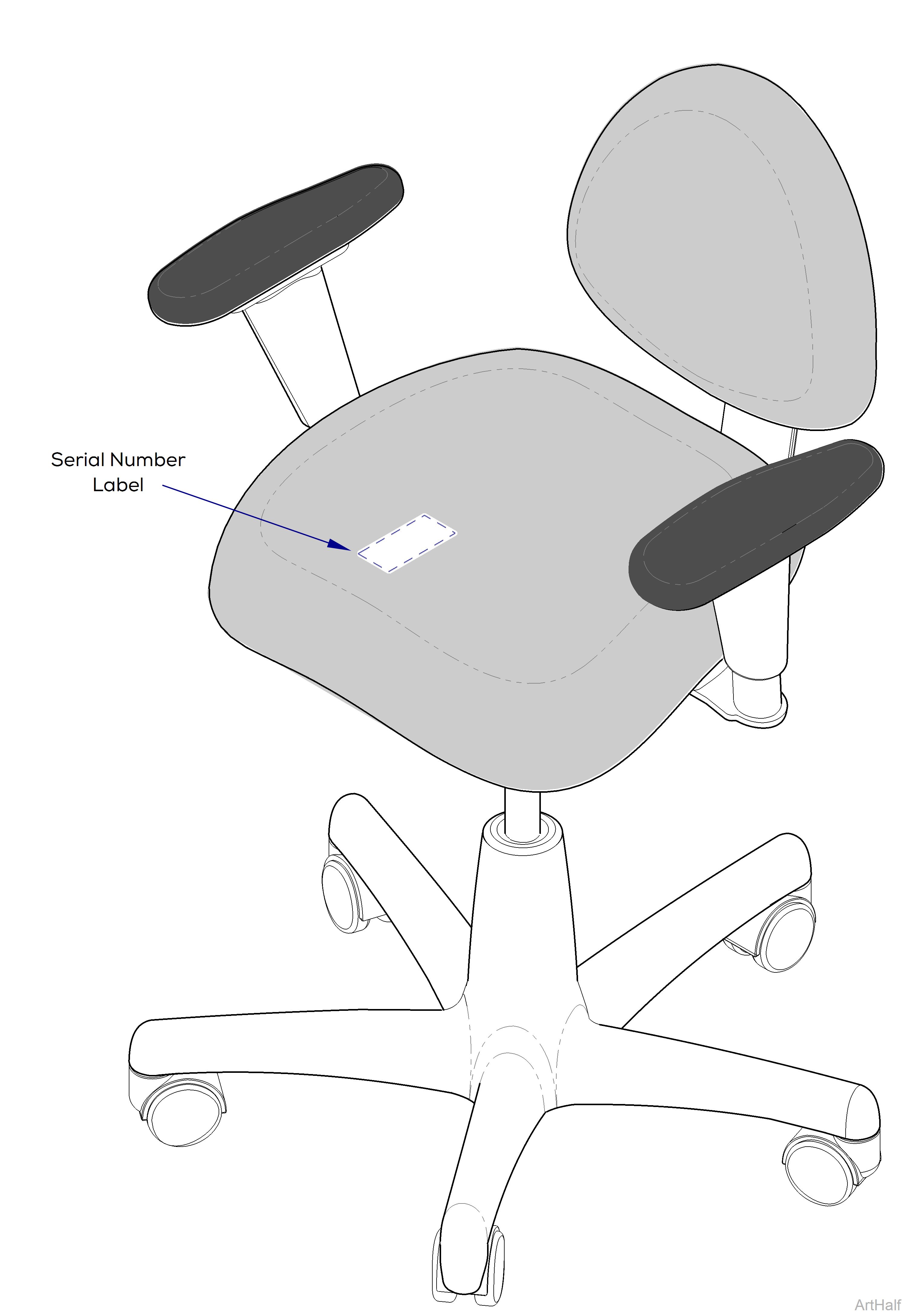 Dental Stool Serial Number Location