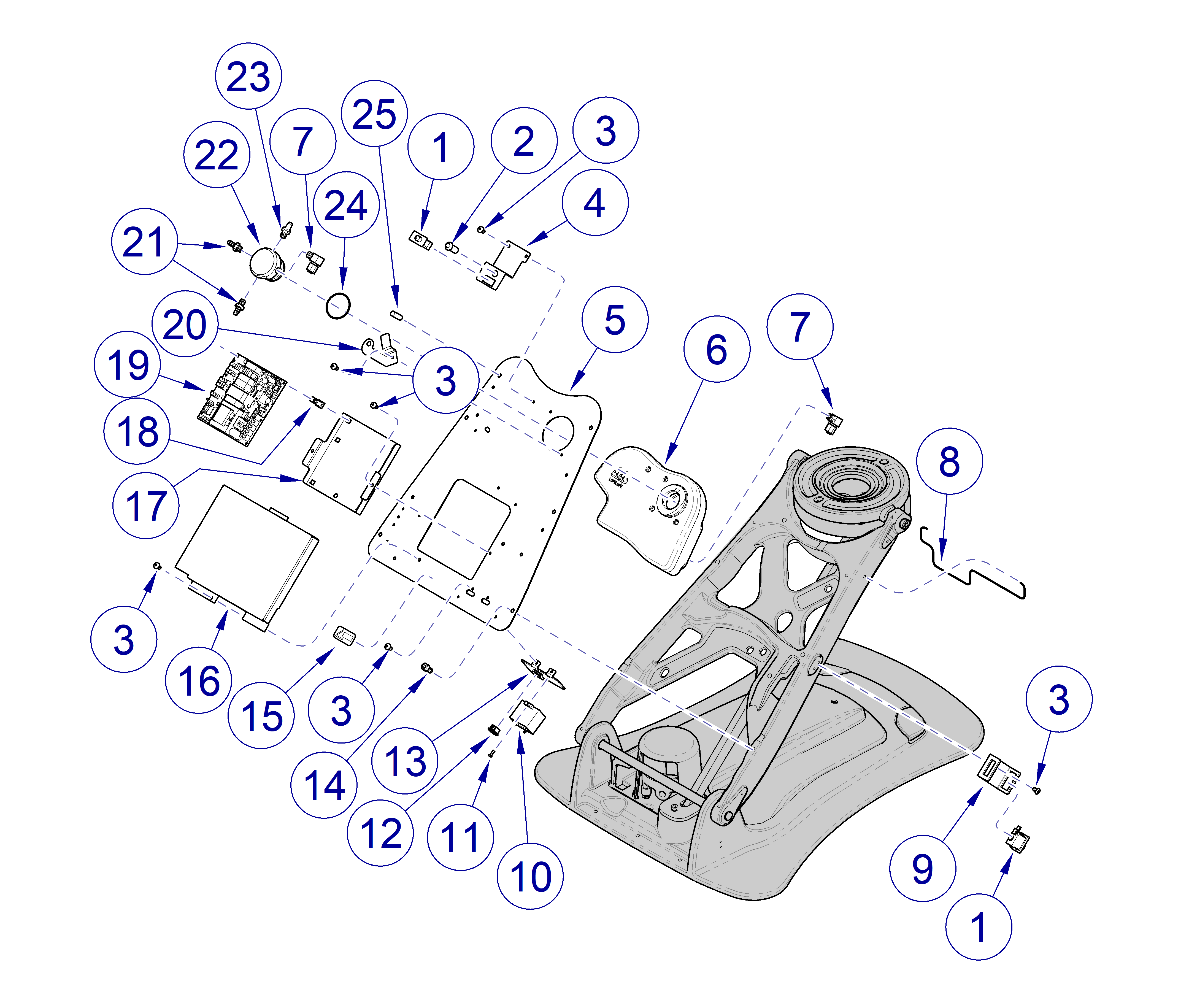 Elevance® Dental Chair Lift Mounted Components