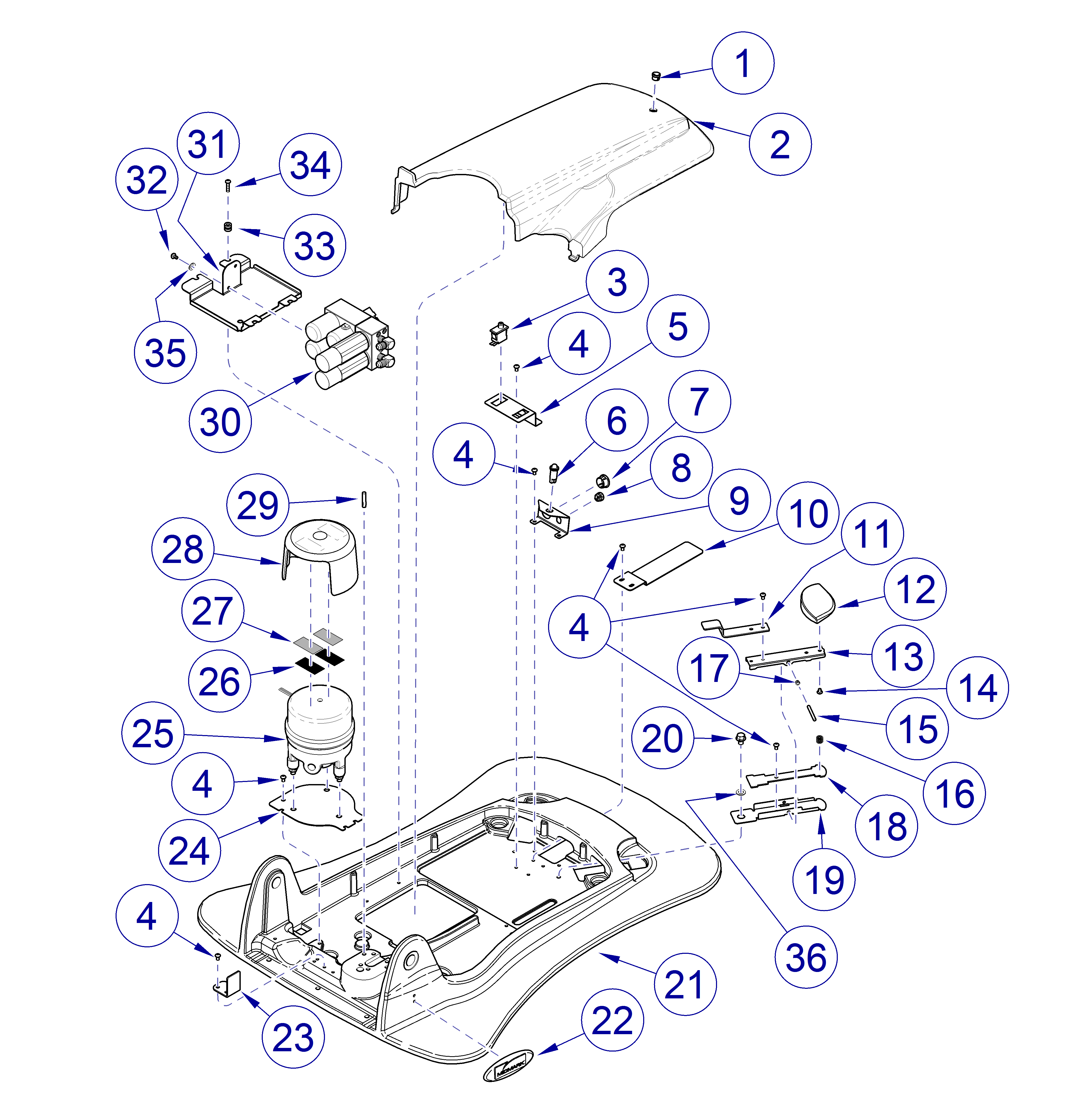 Elevance® Dental Chair Base Assembly