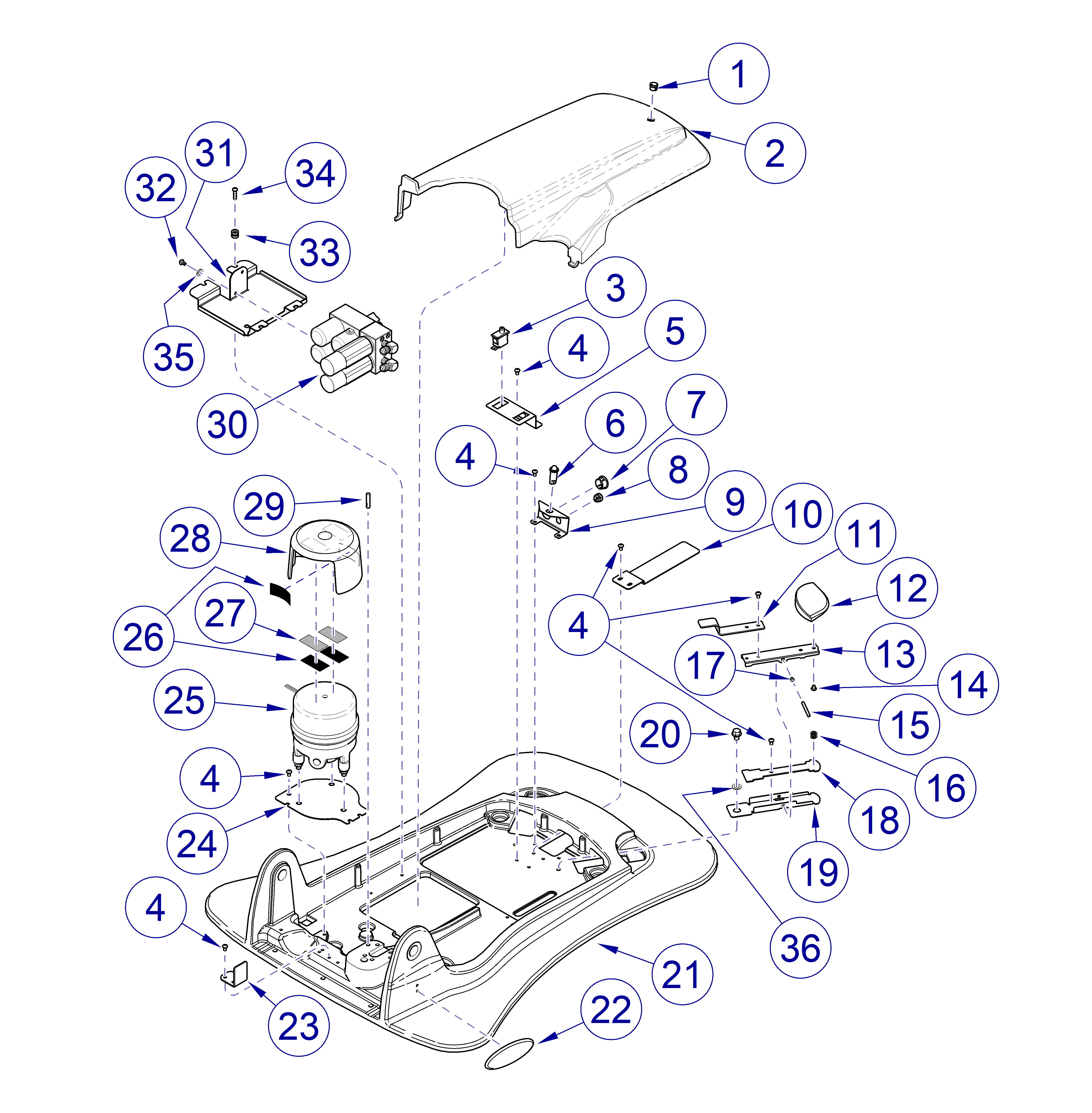 Elevance® Dental Chair Base Assembly