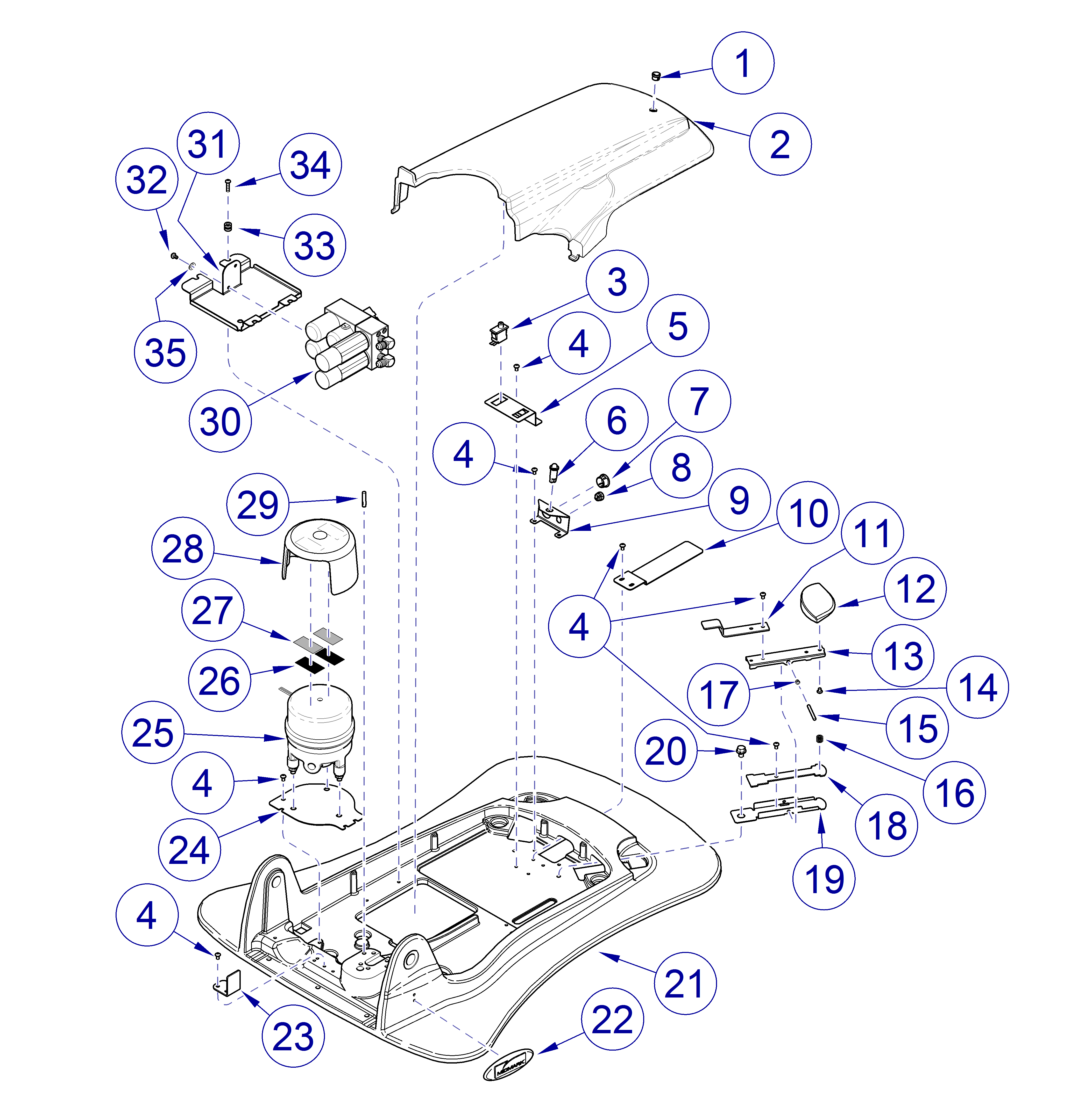 Elevance® Dental Chair Base Assembly