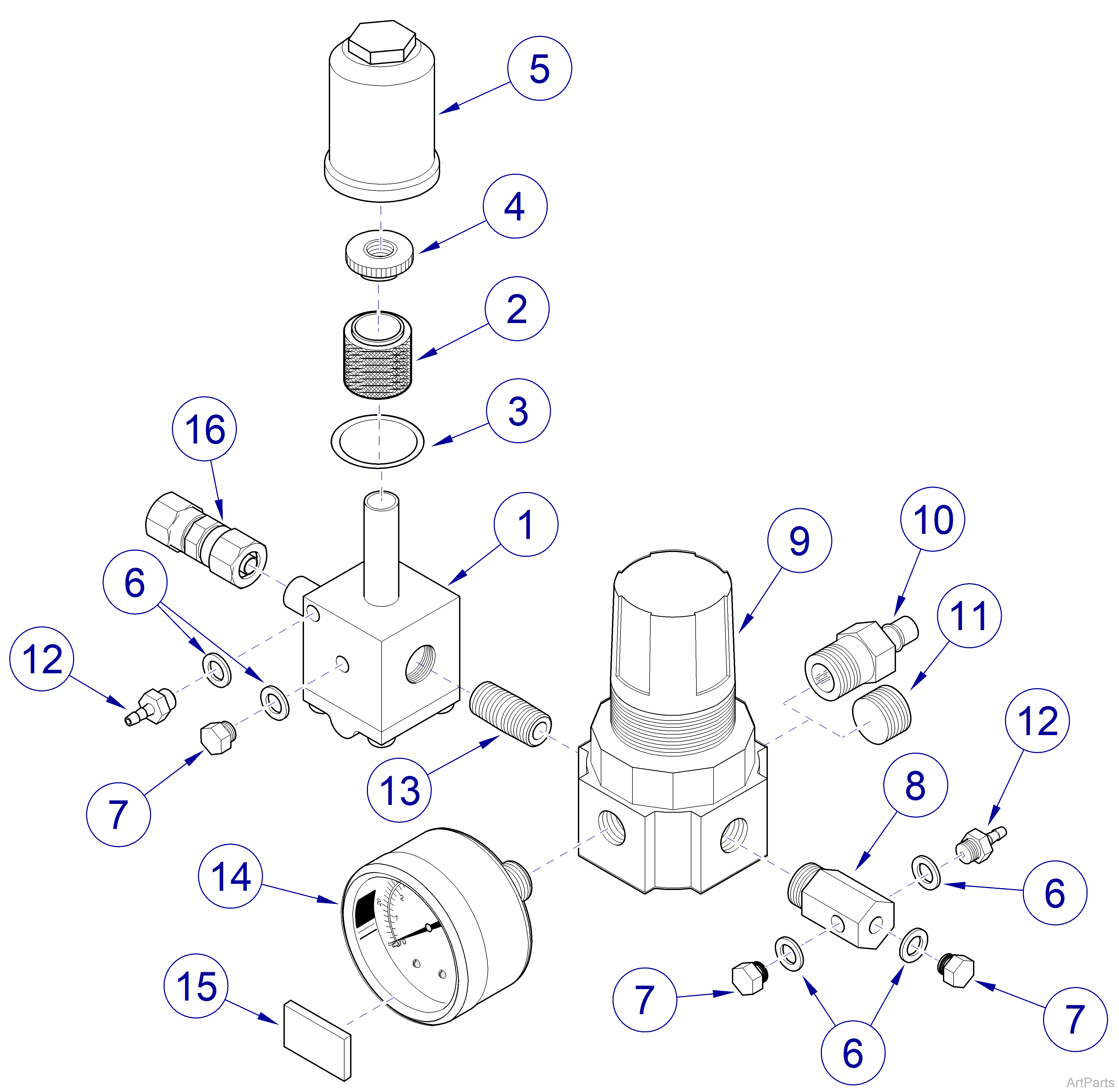 Air Control Assembly for Asepsis Carts Duo & Assistant’s