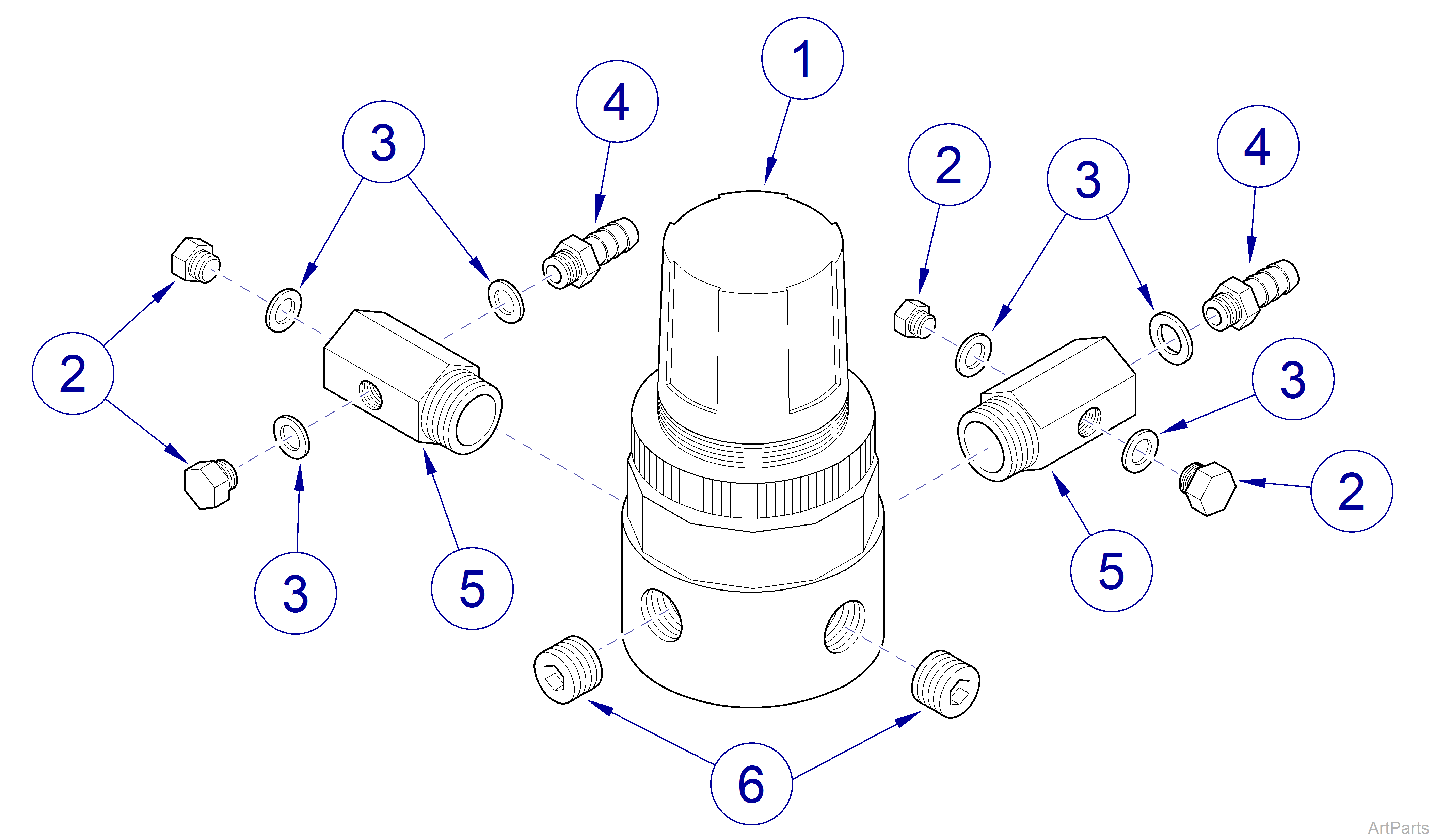 Asepsis 21 Delivery Unit Water Valve Assembly for Asepsis Carts Duo and Assistant’s Units