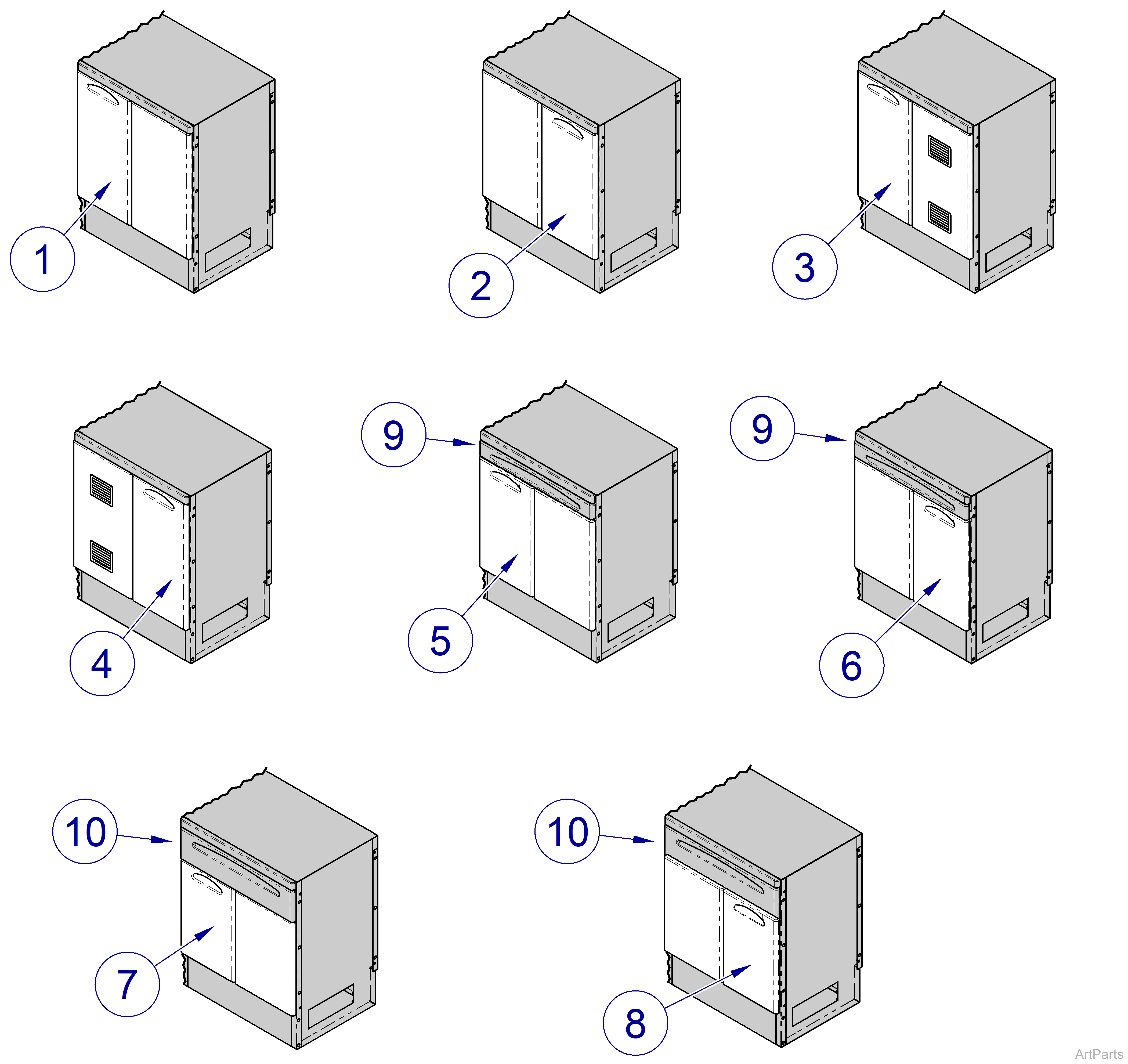 Integra™ Side BiFold Door Assembly Options