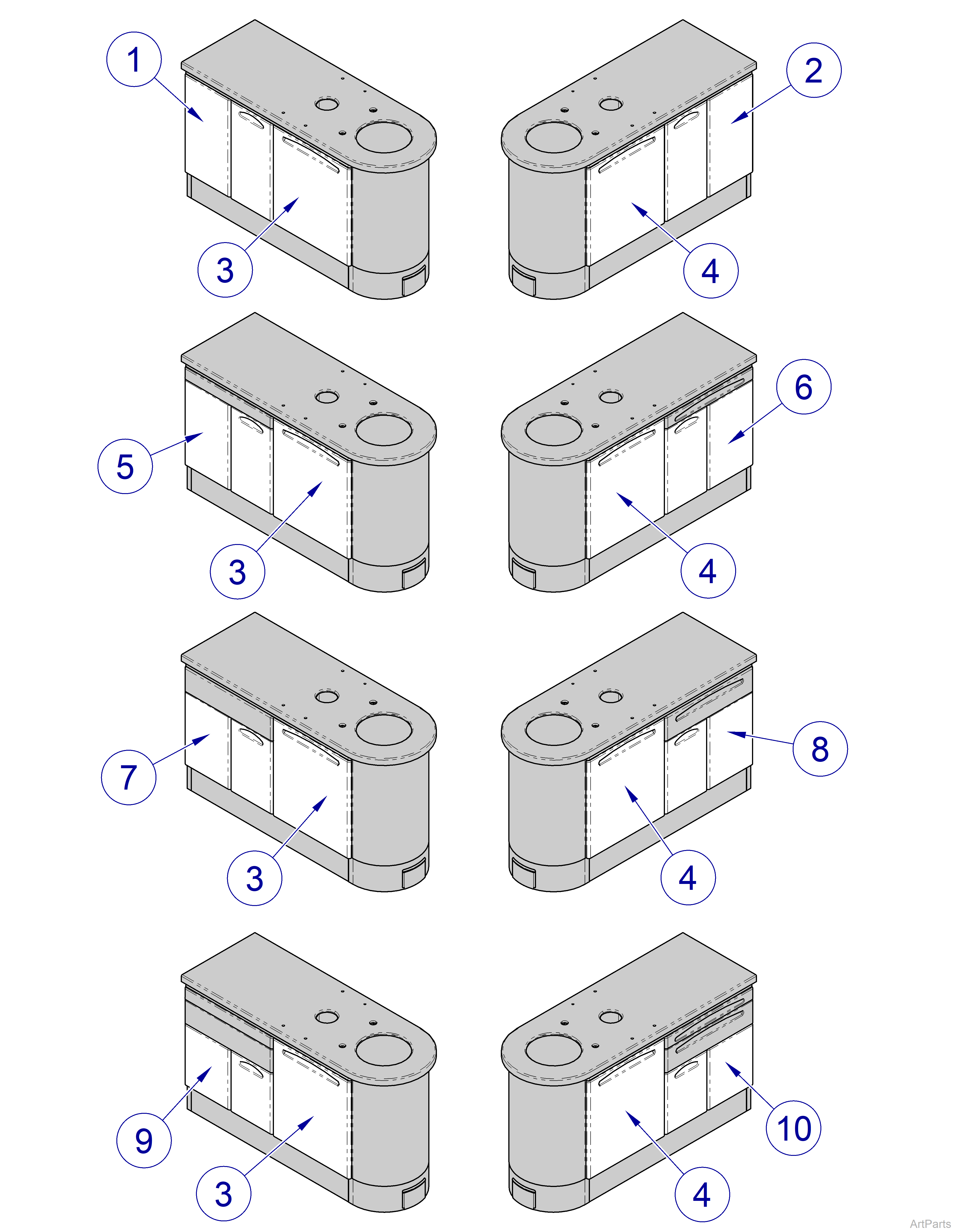 Integra™ Center Console Sink Door Options