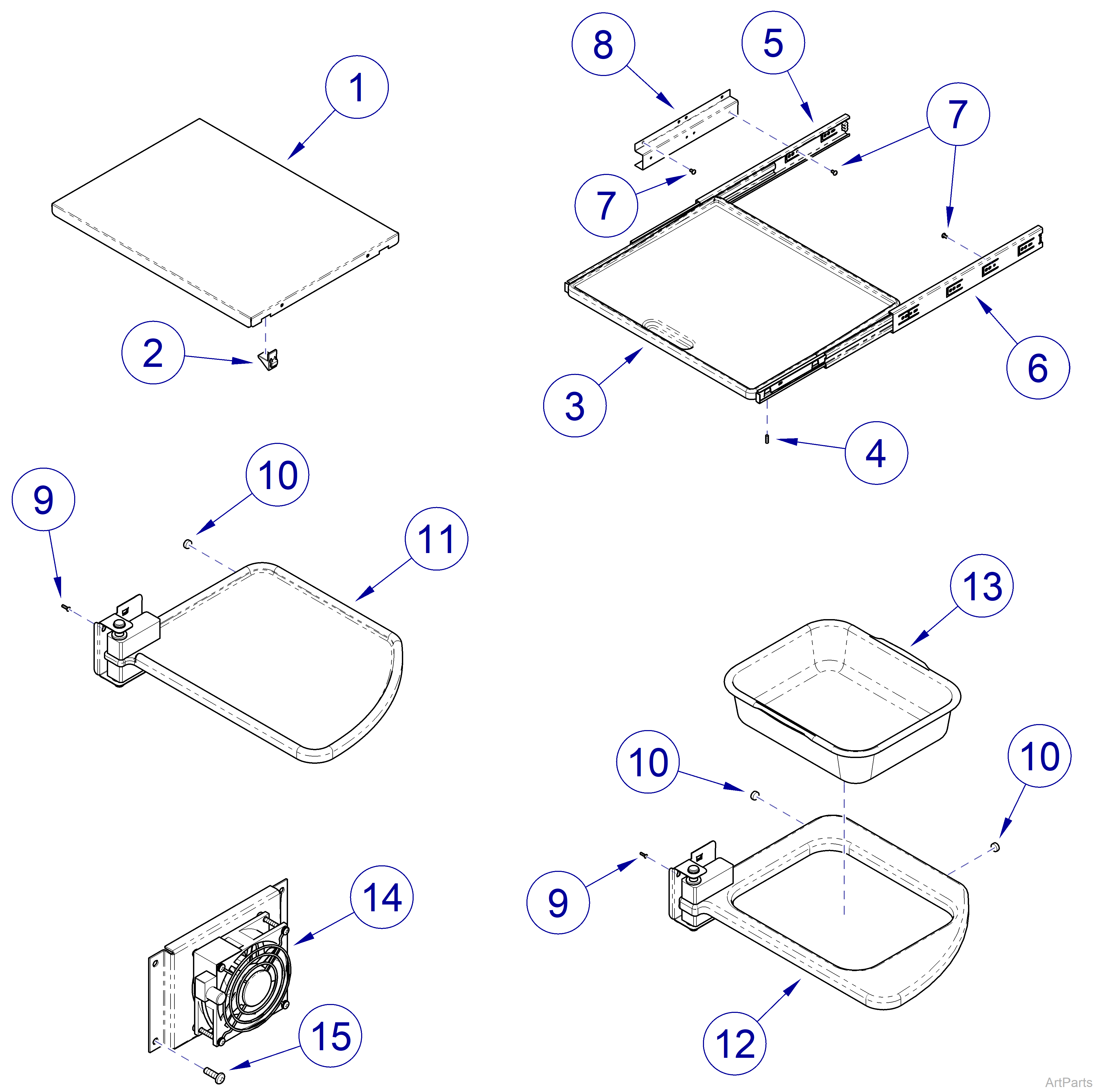 Integra™ Center Console Sink Base Storage Interior Options