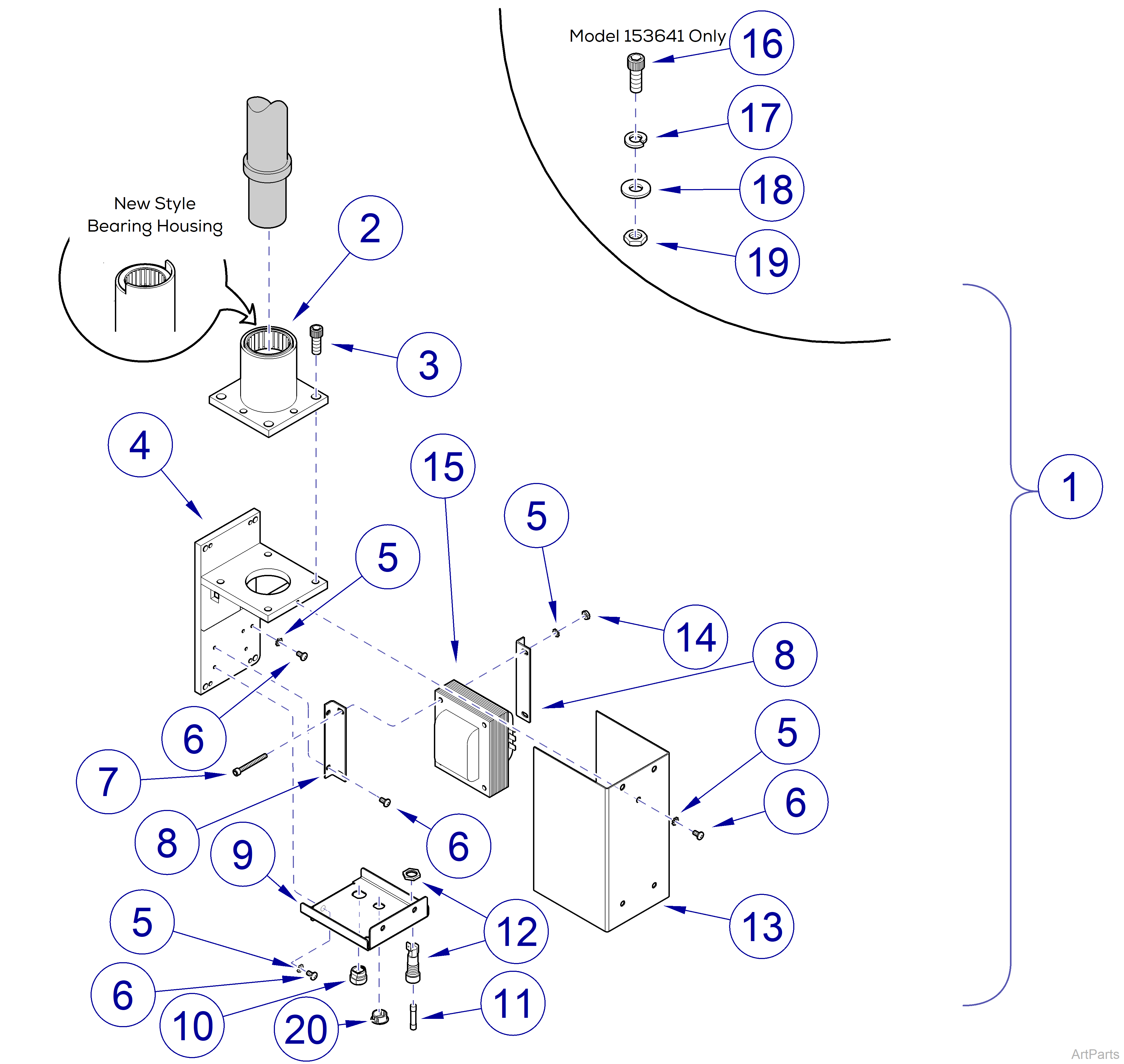 Wall / Cabinet Mounted Lights, Cabinet Mount Bracket Assembly