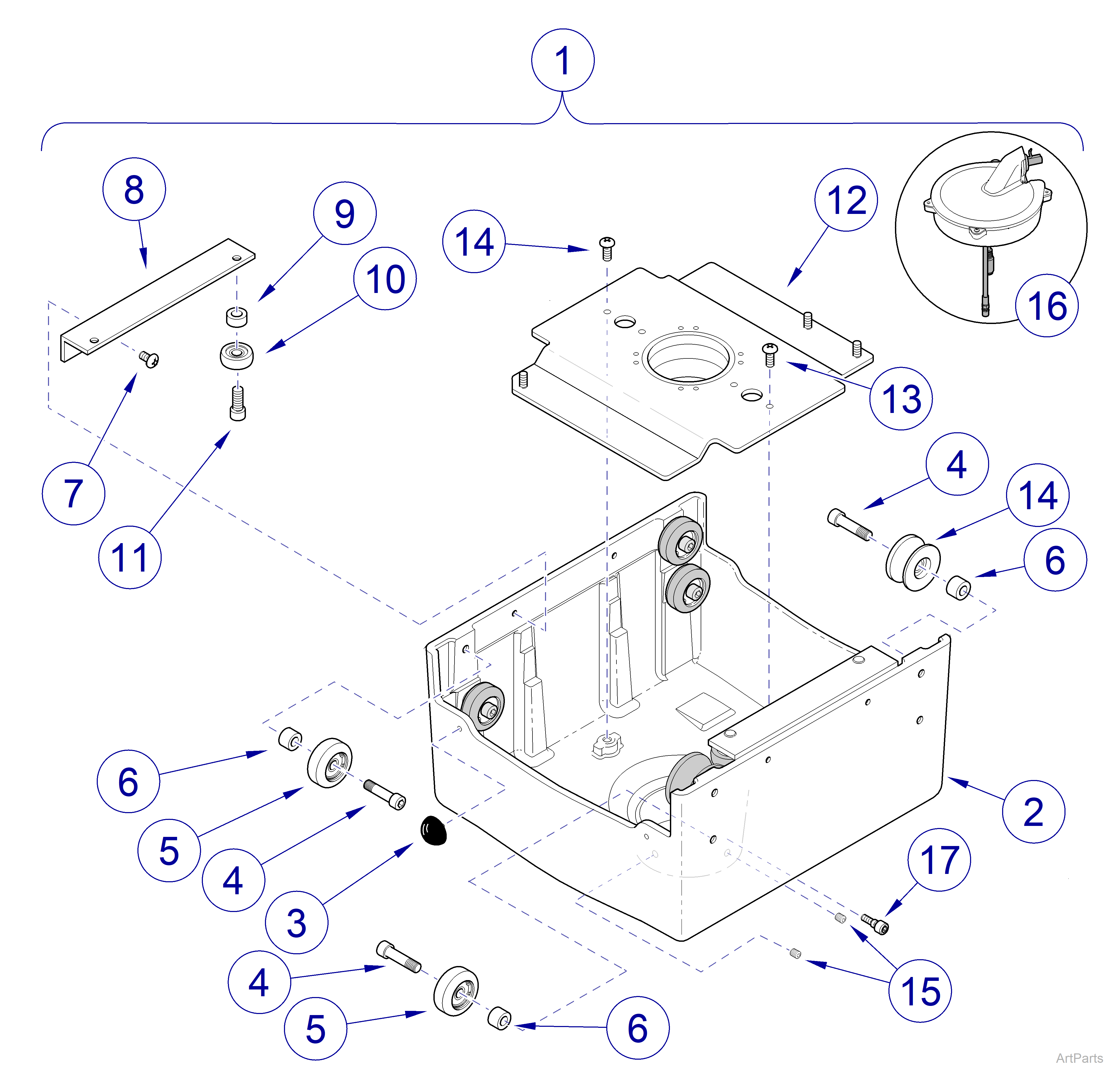 Track Light Monitor  Monitor Trolley