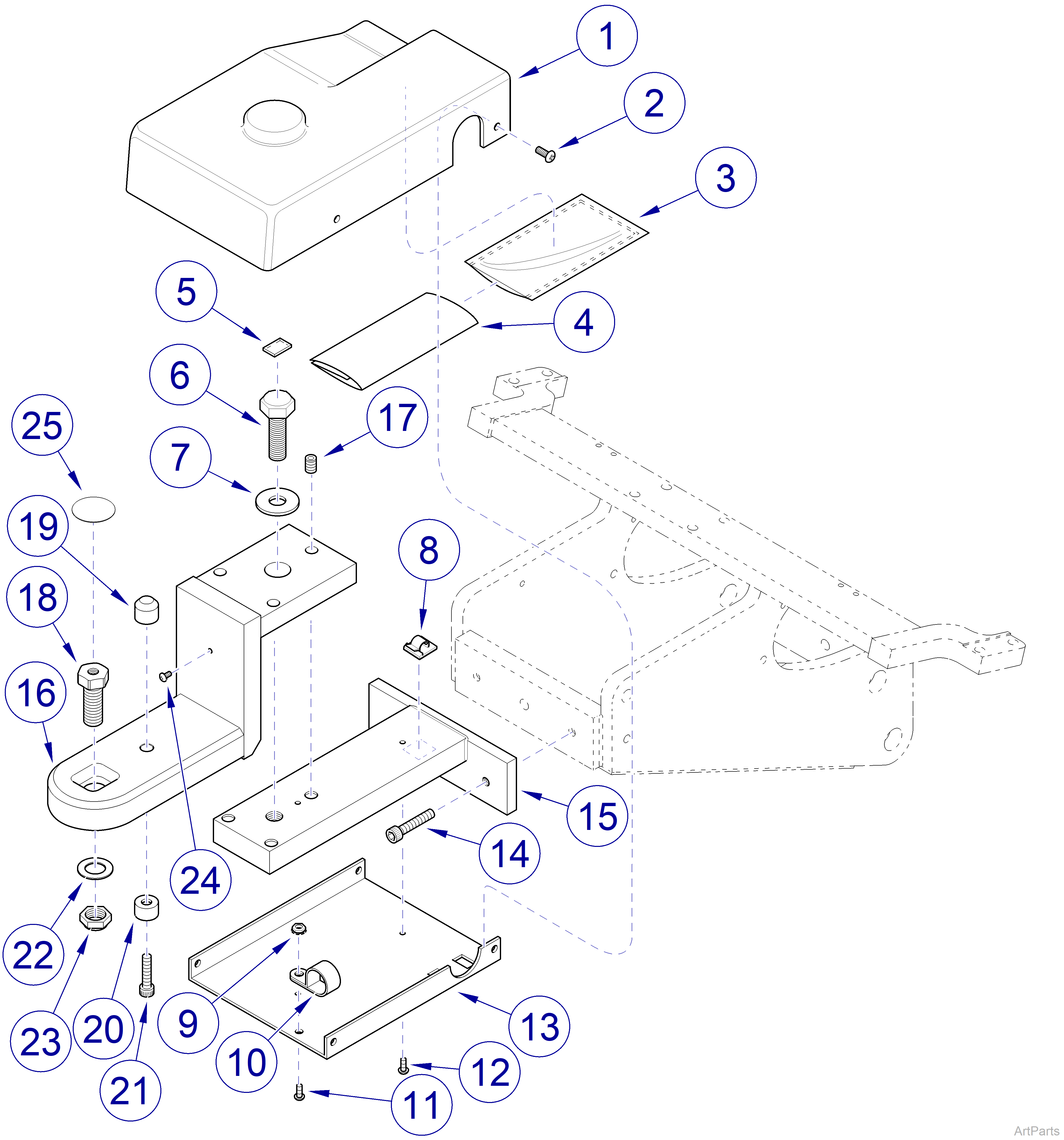 L/R Light Bracket Components
