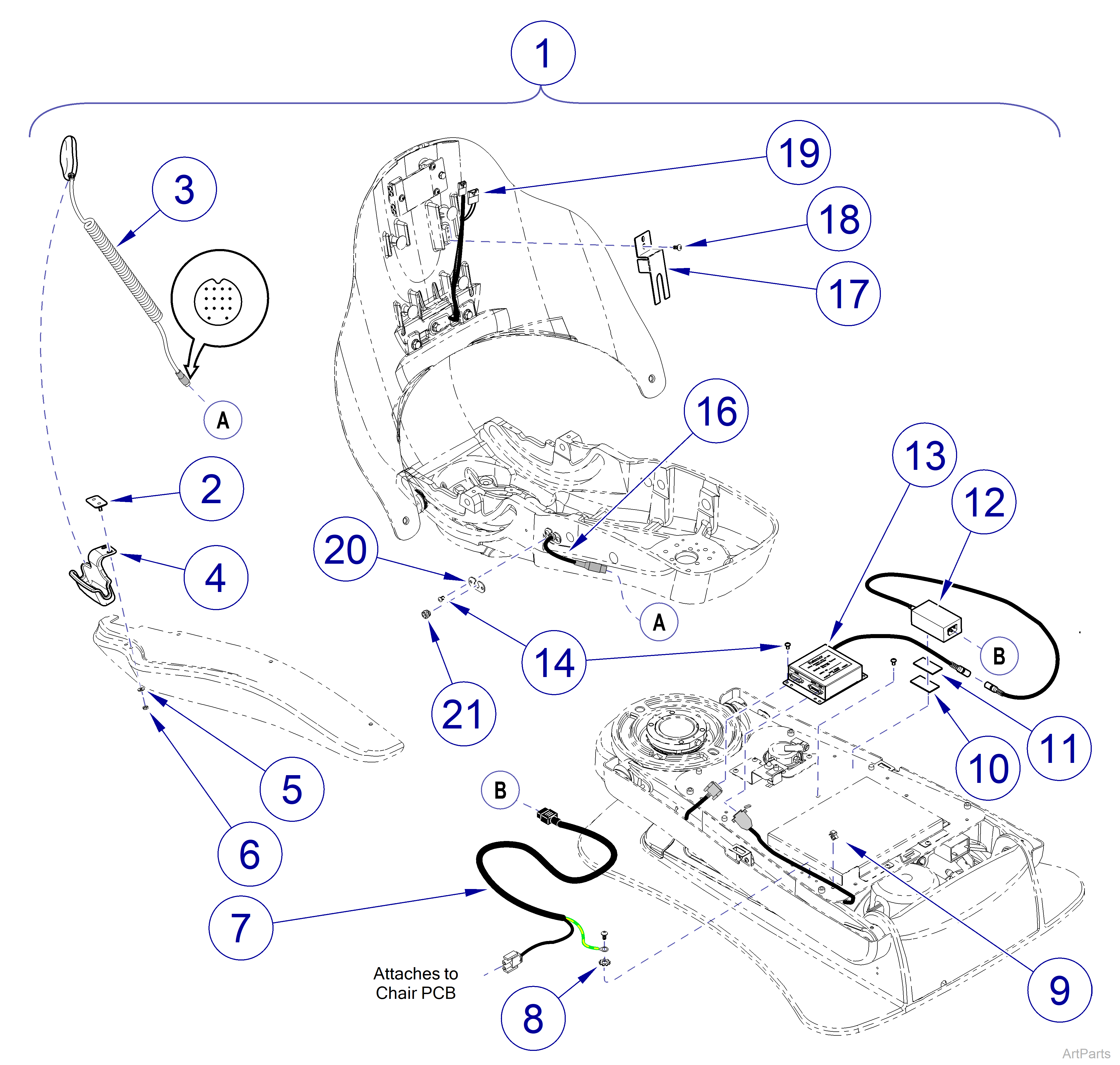 Elevance® Dental Chair SerenEscape™ Heat and Massage Components