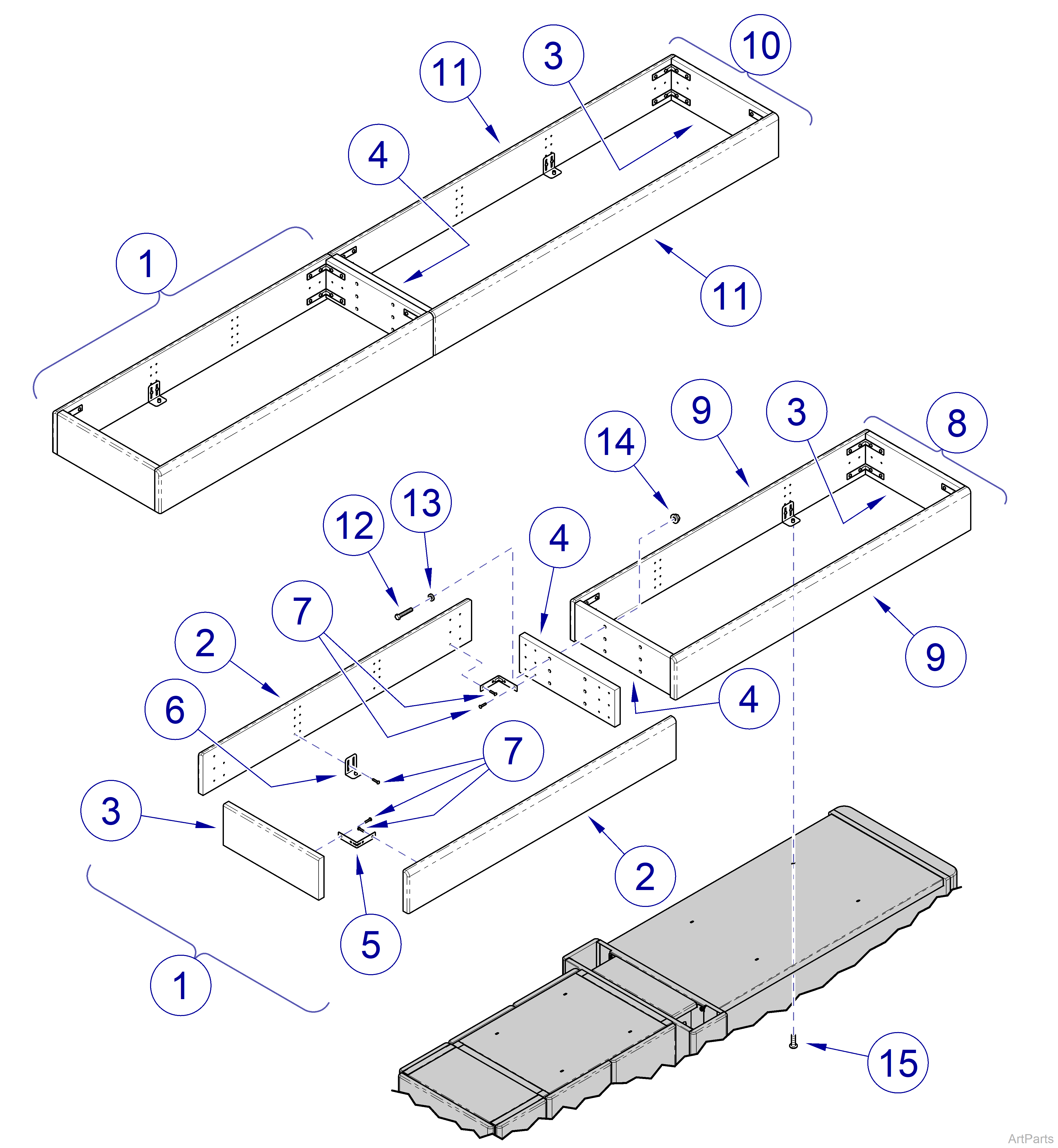 Integra™ Center Console Top Extension Assembly