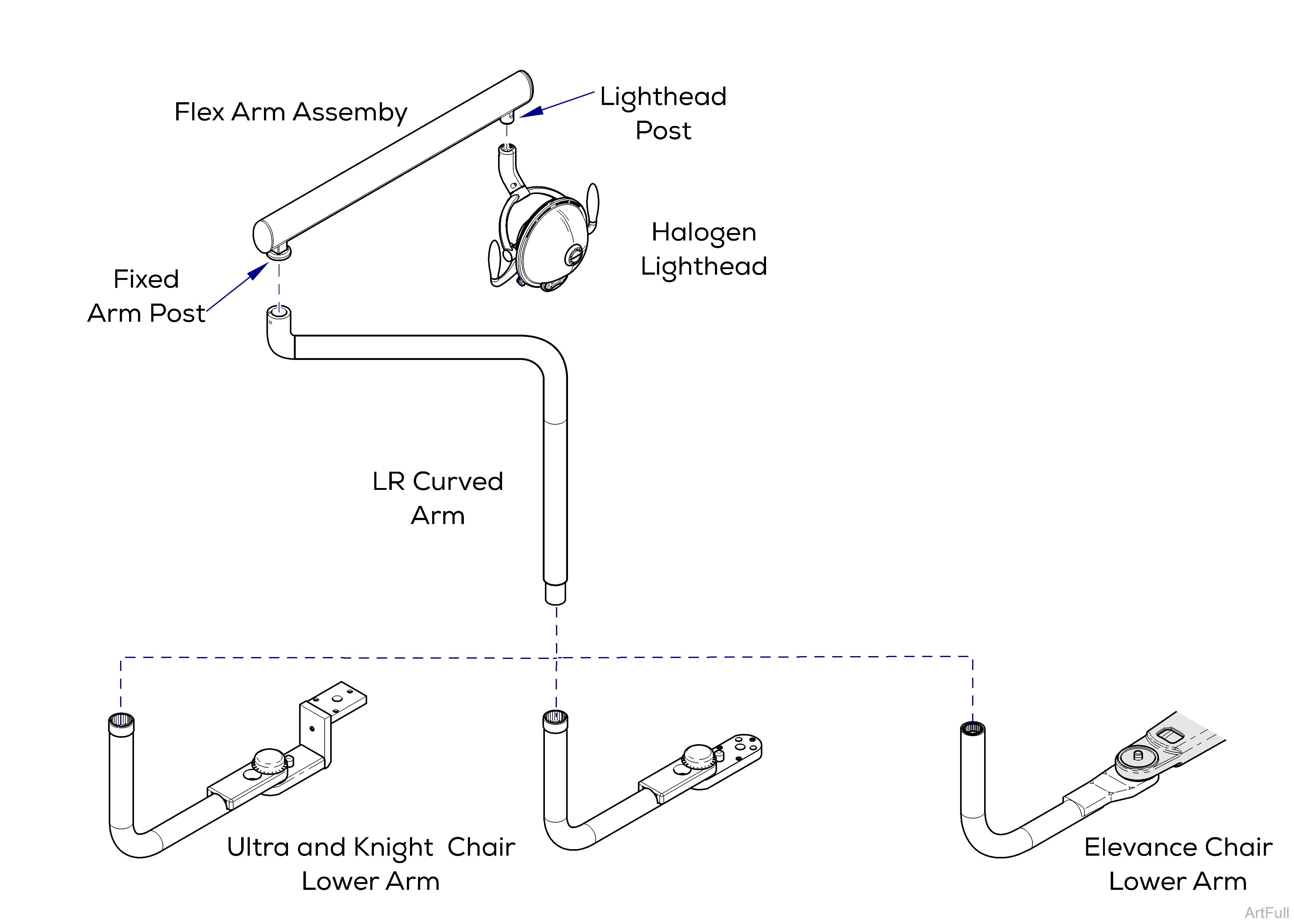 LR Mounted Dental Halogen Light