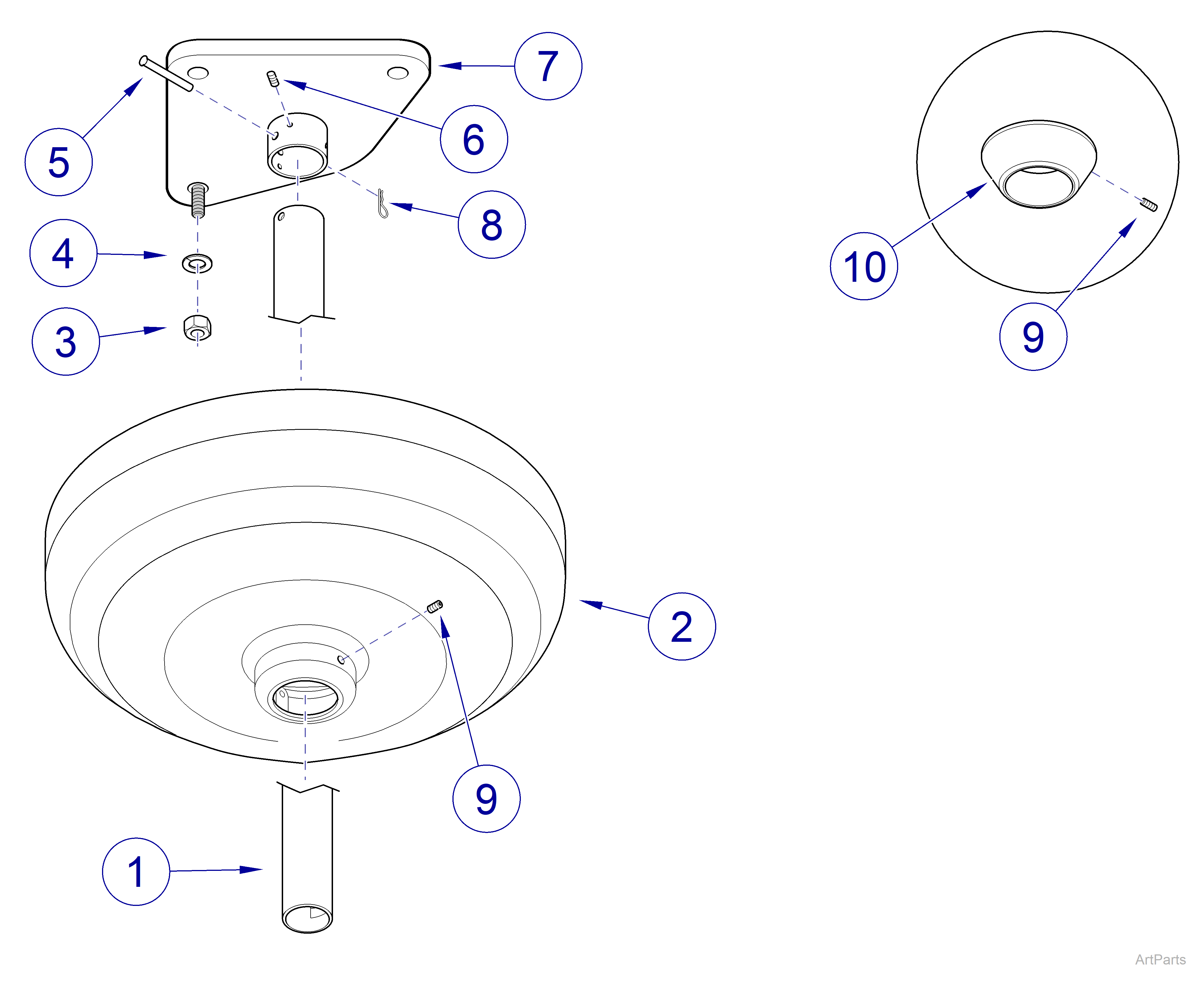 Ceiling Mount / Fixed Arm- Ceiling Cover / Suspension Tubes