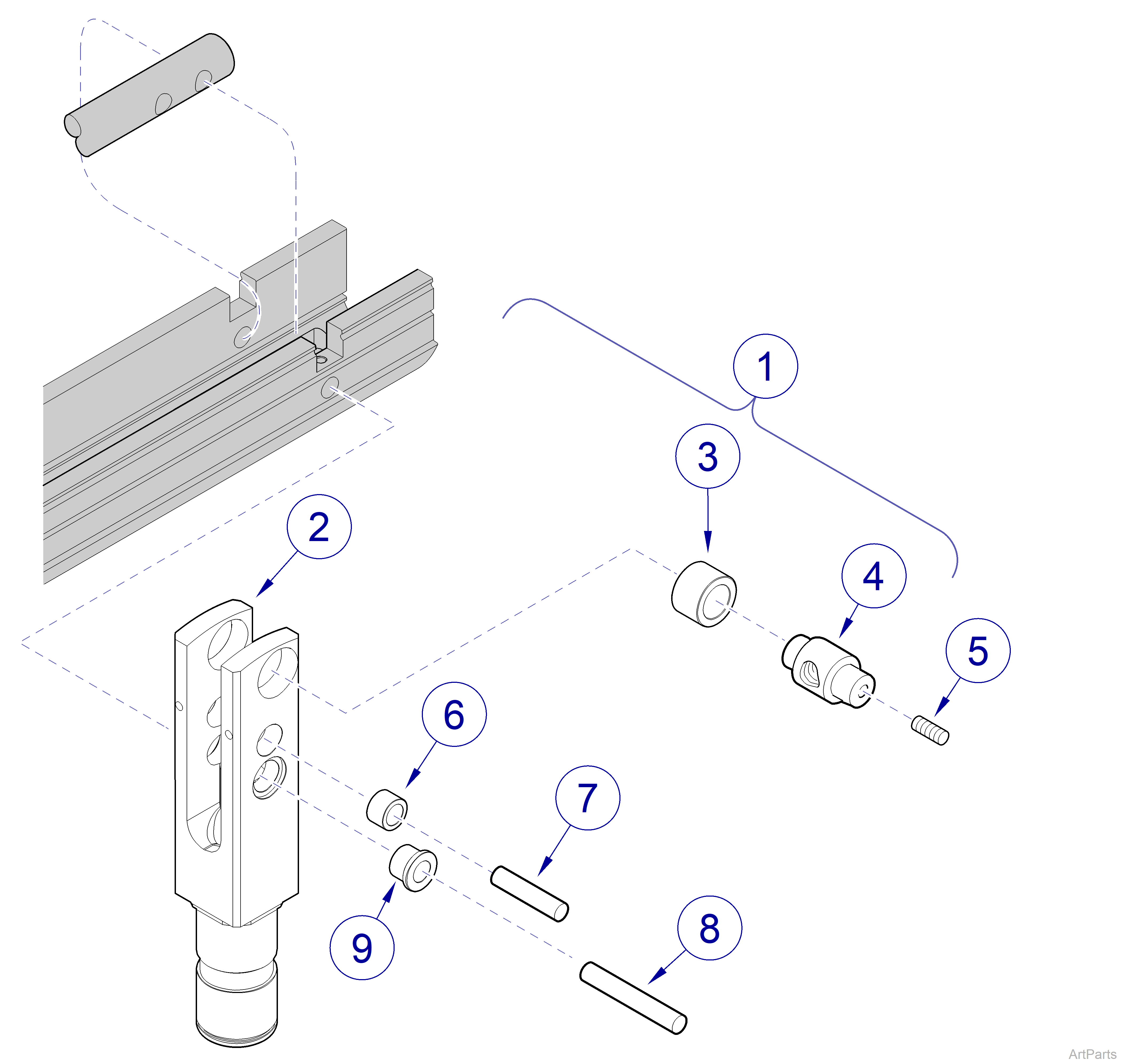 Flex Arm Assembly (029-4014-00) Fixed Arm Post