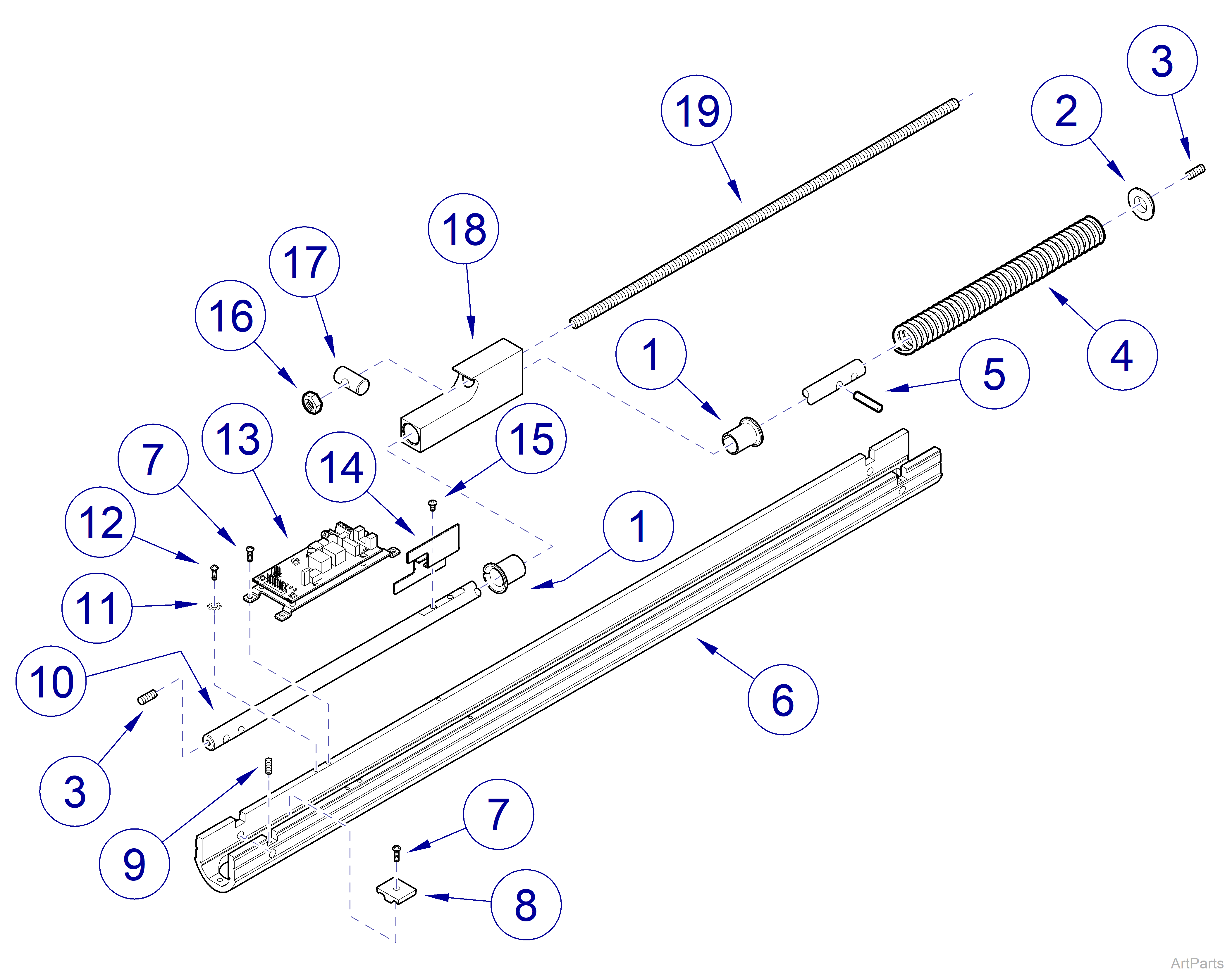 153637 Flex Arm Assembly - 029-2722-0x - V1467259 thru Present