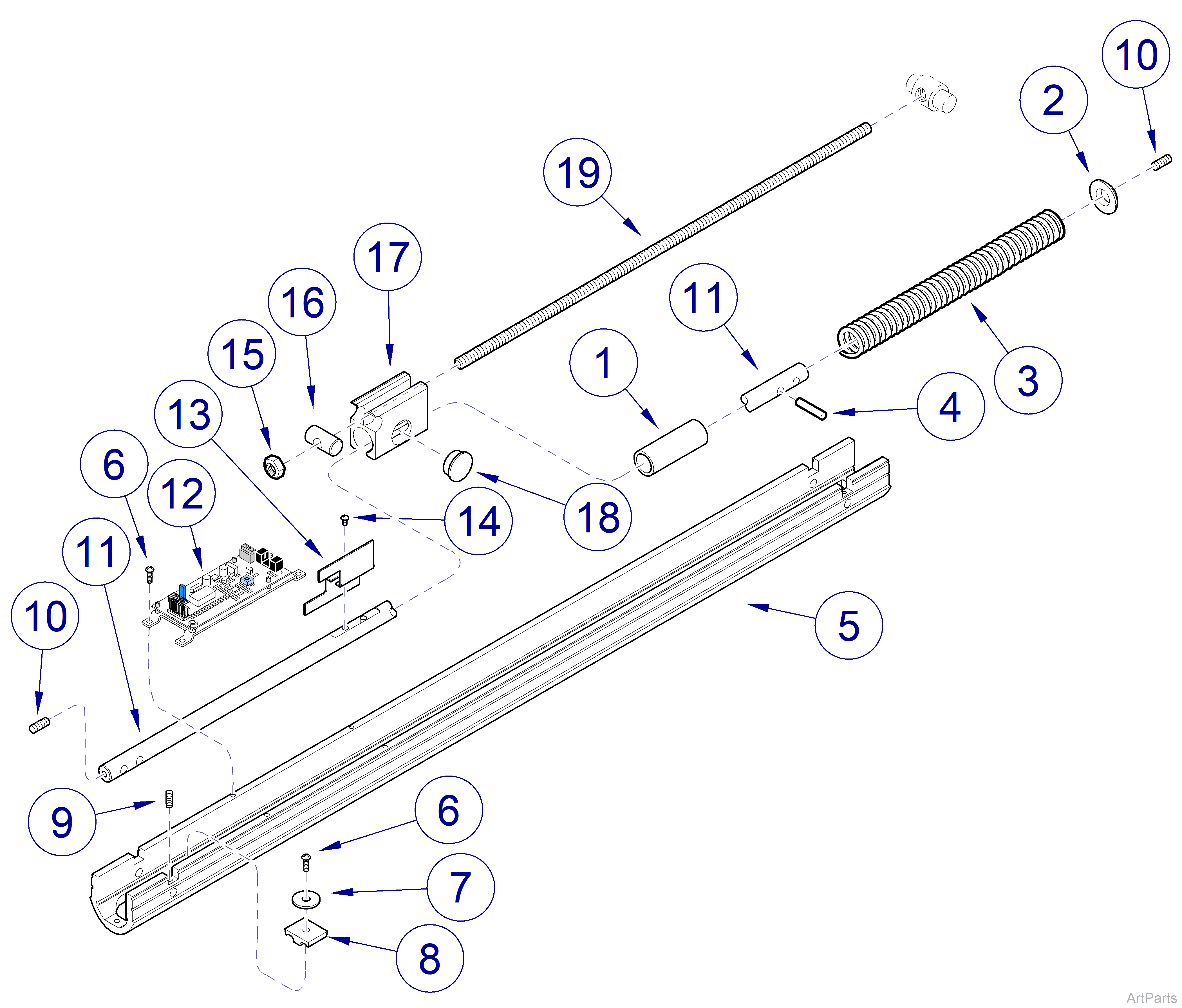 153637 Flex Arm Assembly - 029-2722-0x - PS1000 thru PS2218