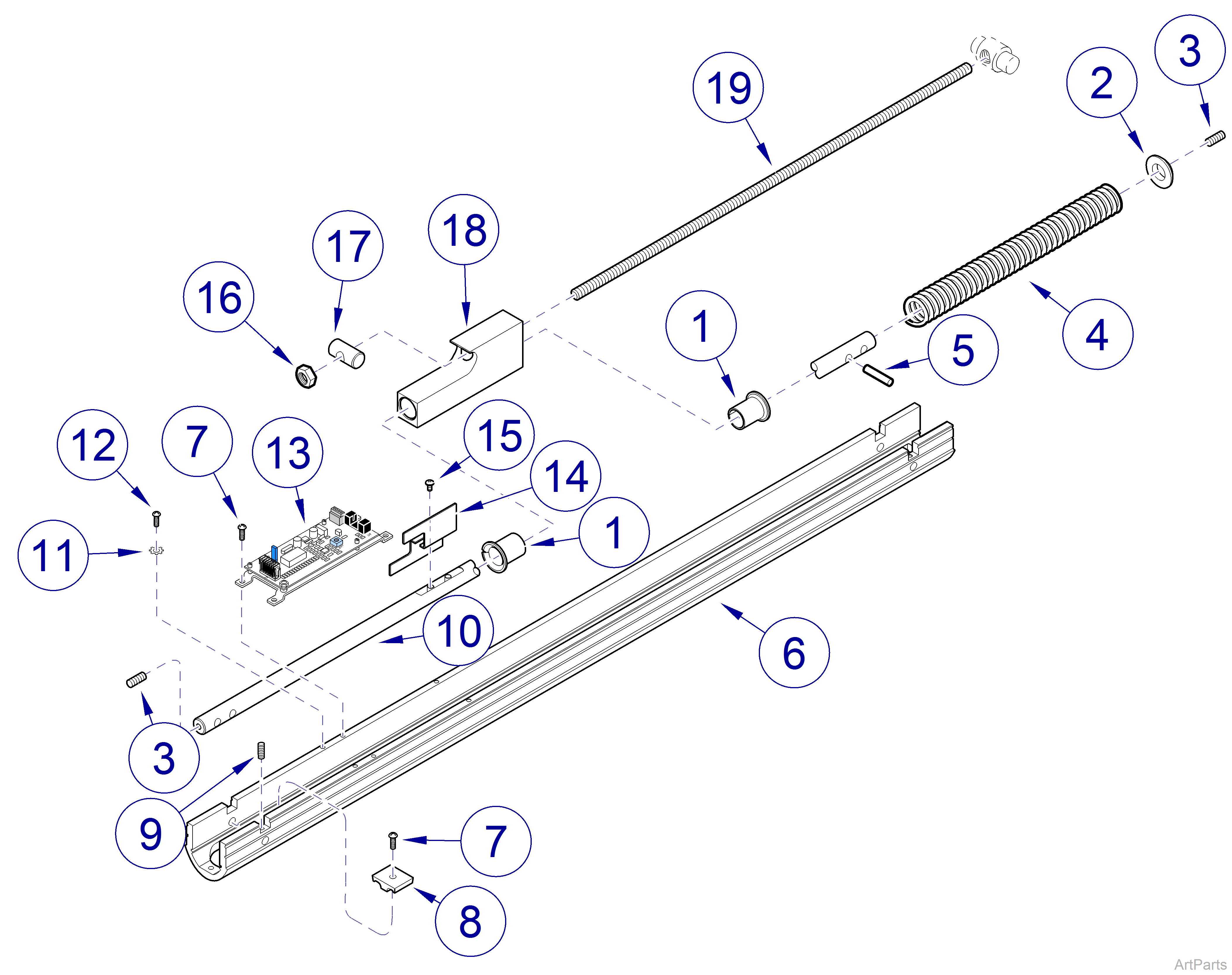 Flex Arm Assembly (029-4914-0x) Flex Arm