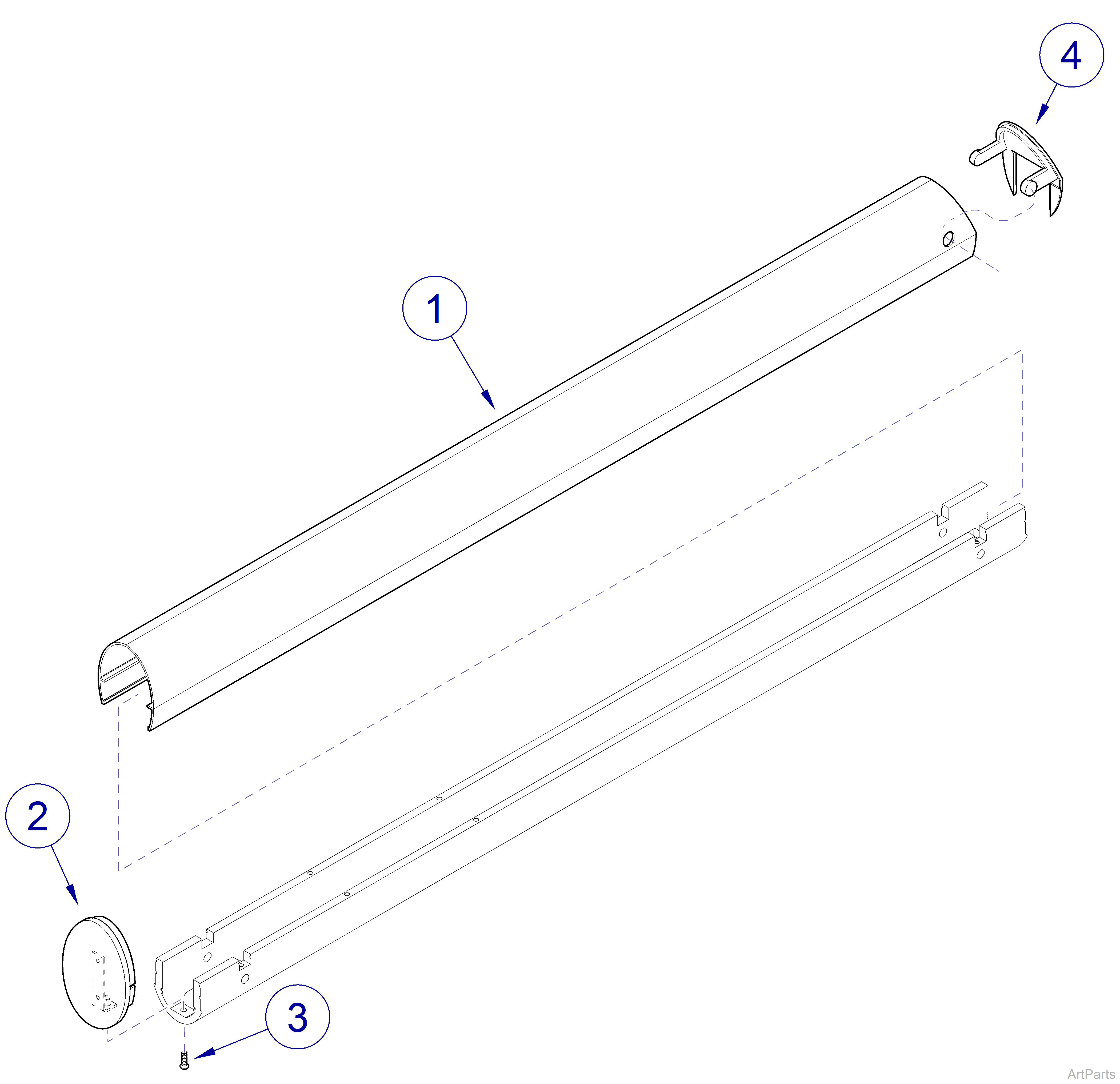 Track, Wall, and Cabinet Mounted Lights, Flex Arm Covers / End Caps 029-2719-0x, 029-5899-0x